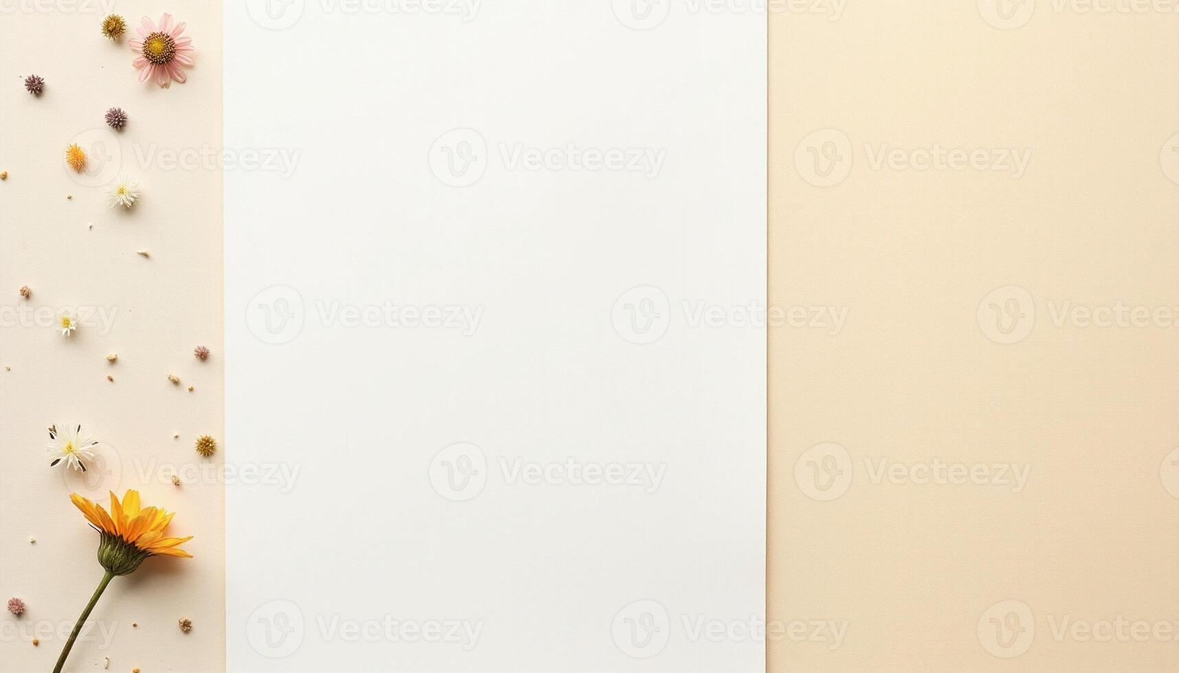 An empty white sheet with flowers on it photo