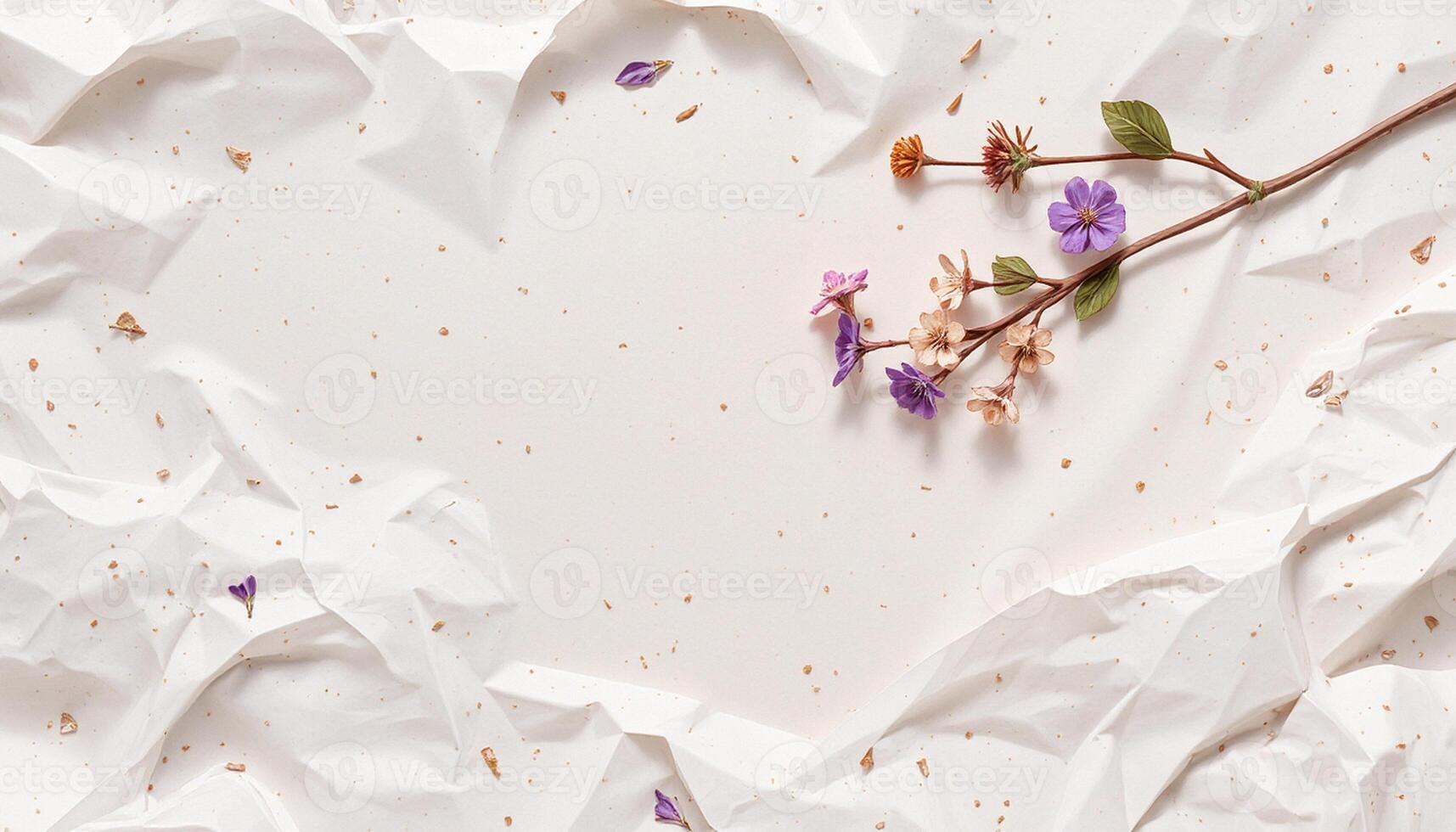 A heart shaped piece of paper with flowers on it photo