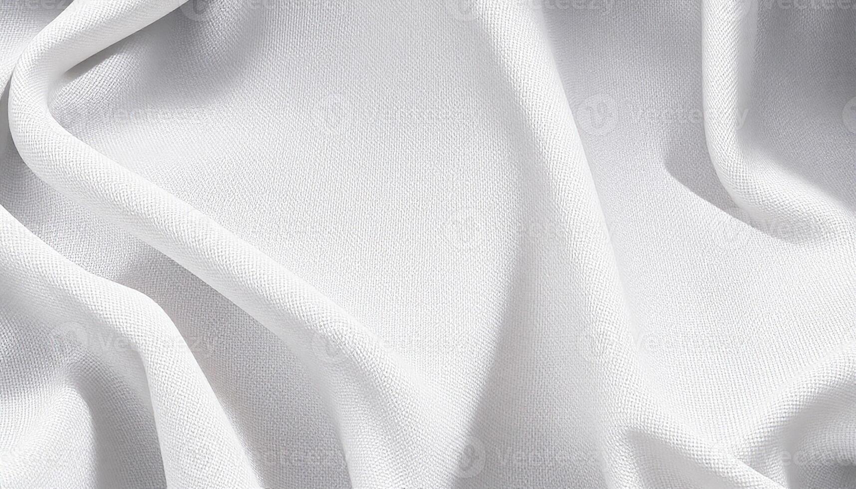 A white silk fabric with folds photo