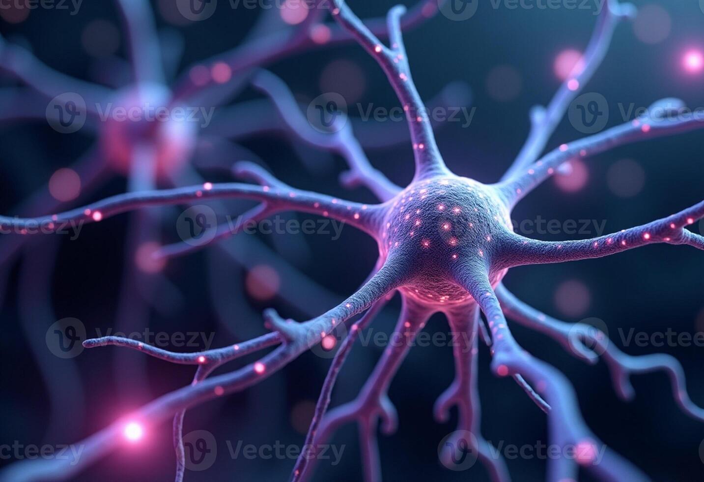 A close up of a neuron photo