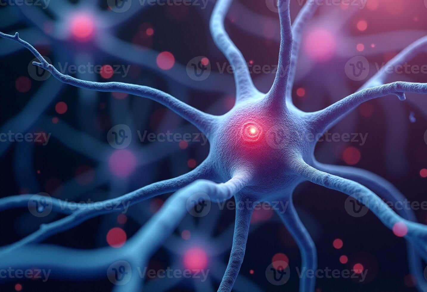 The brain is shown with a red light photo