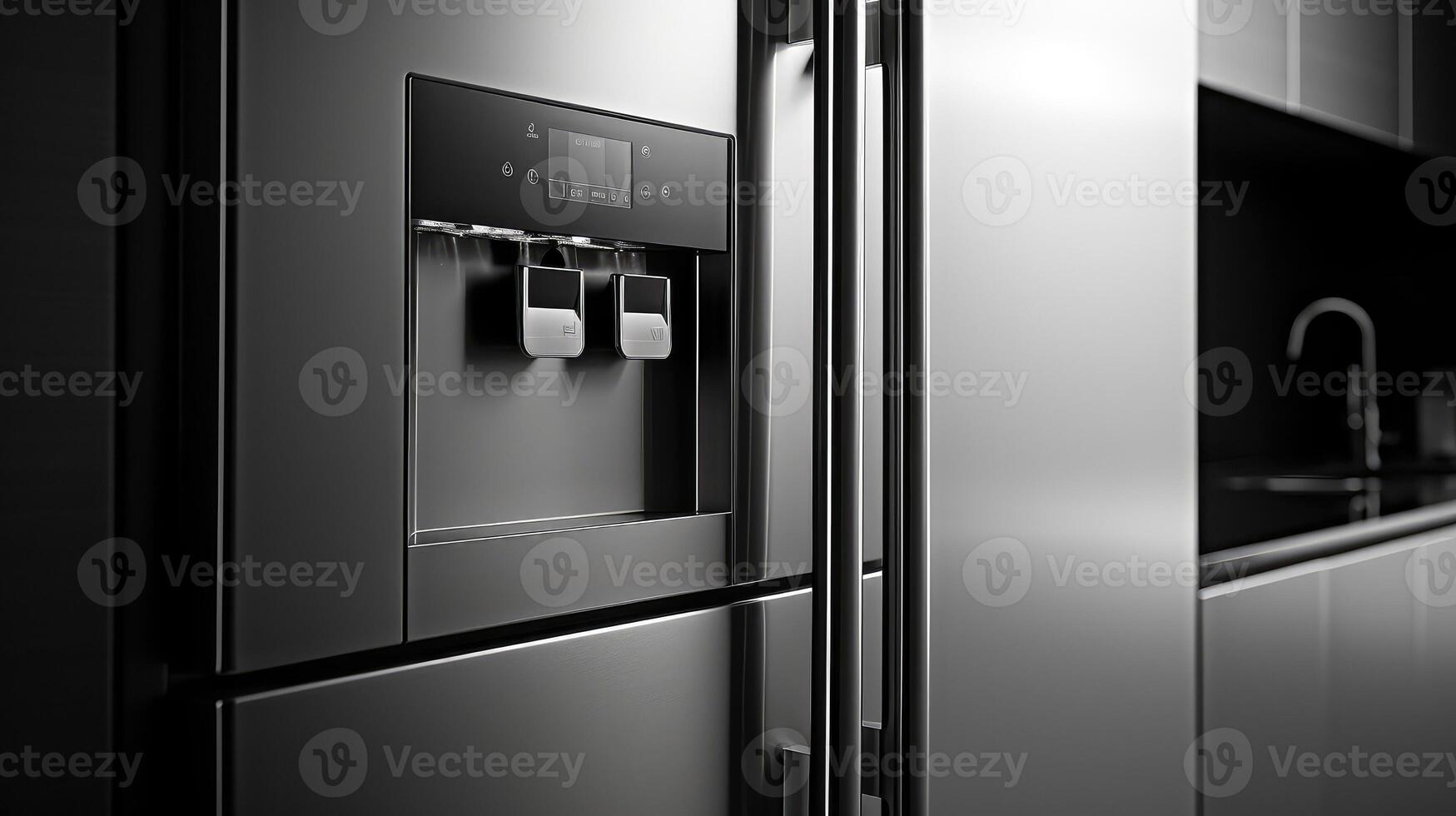 refrigerator shiny metal photo