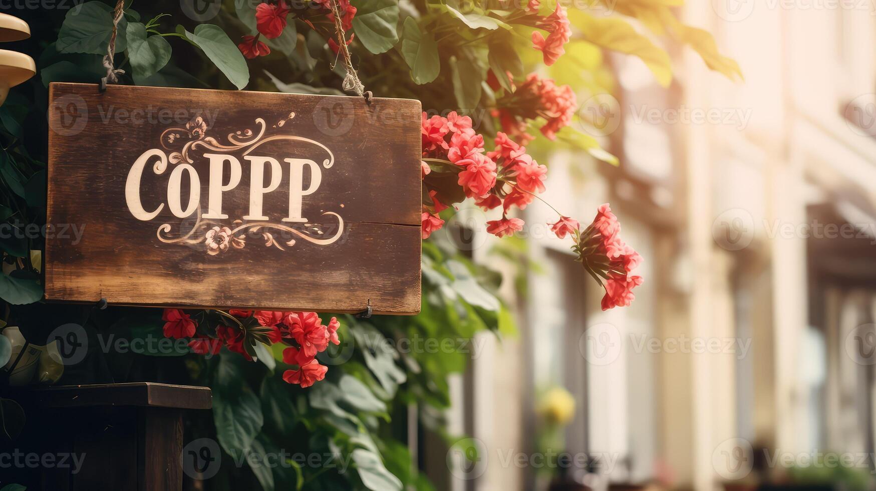 weathered retro wooden sign photo