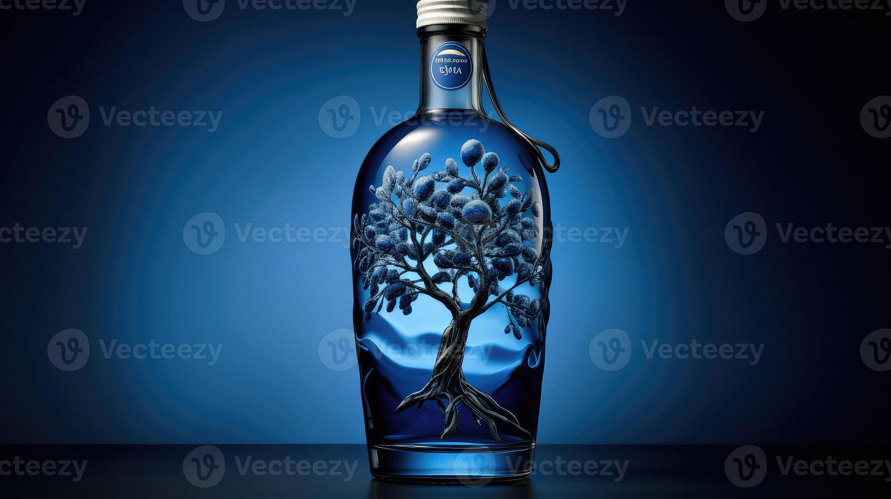 photo blue label
