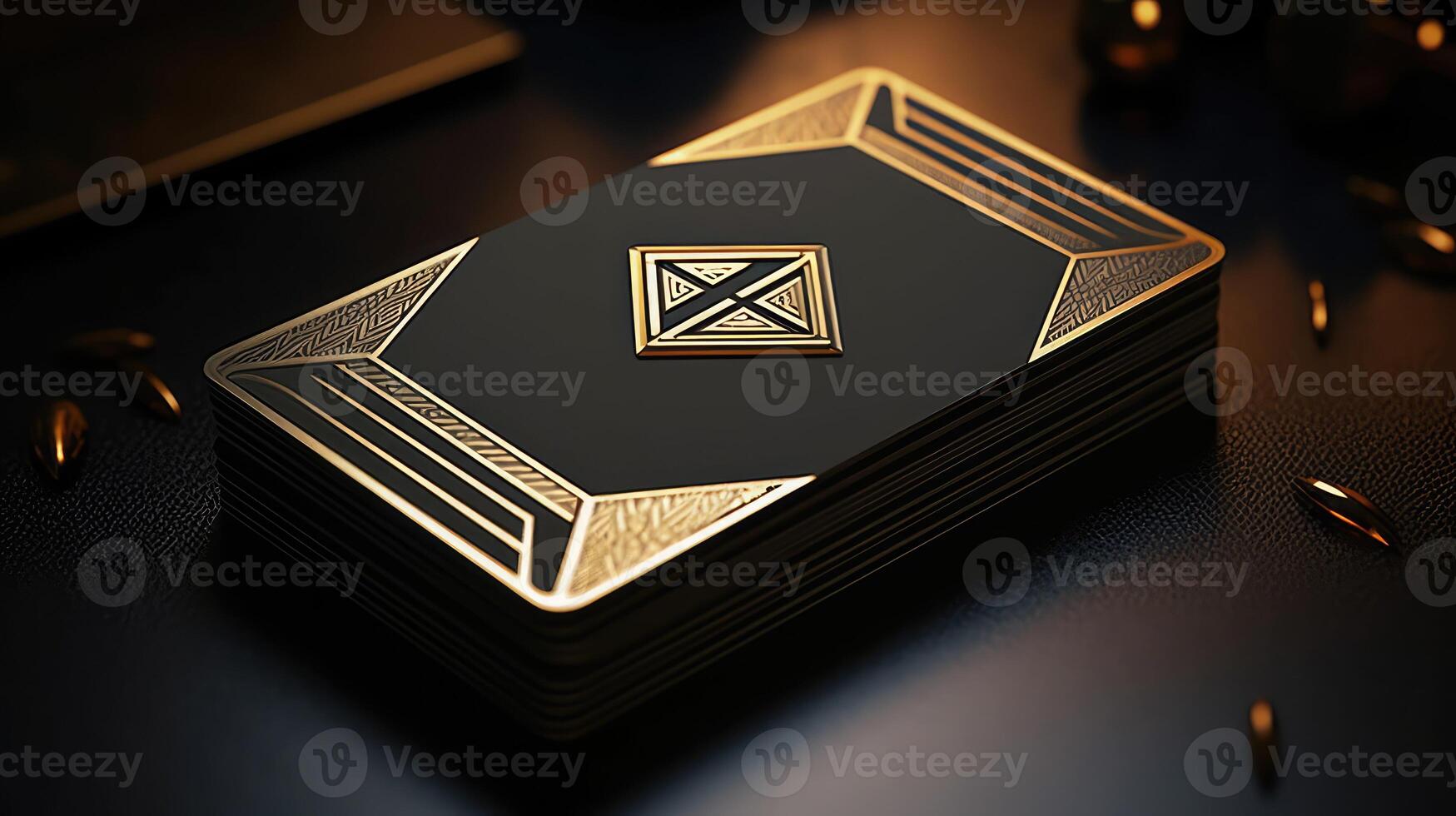 modern gold and black business card photo