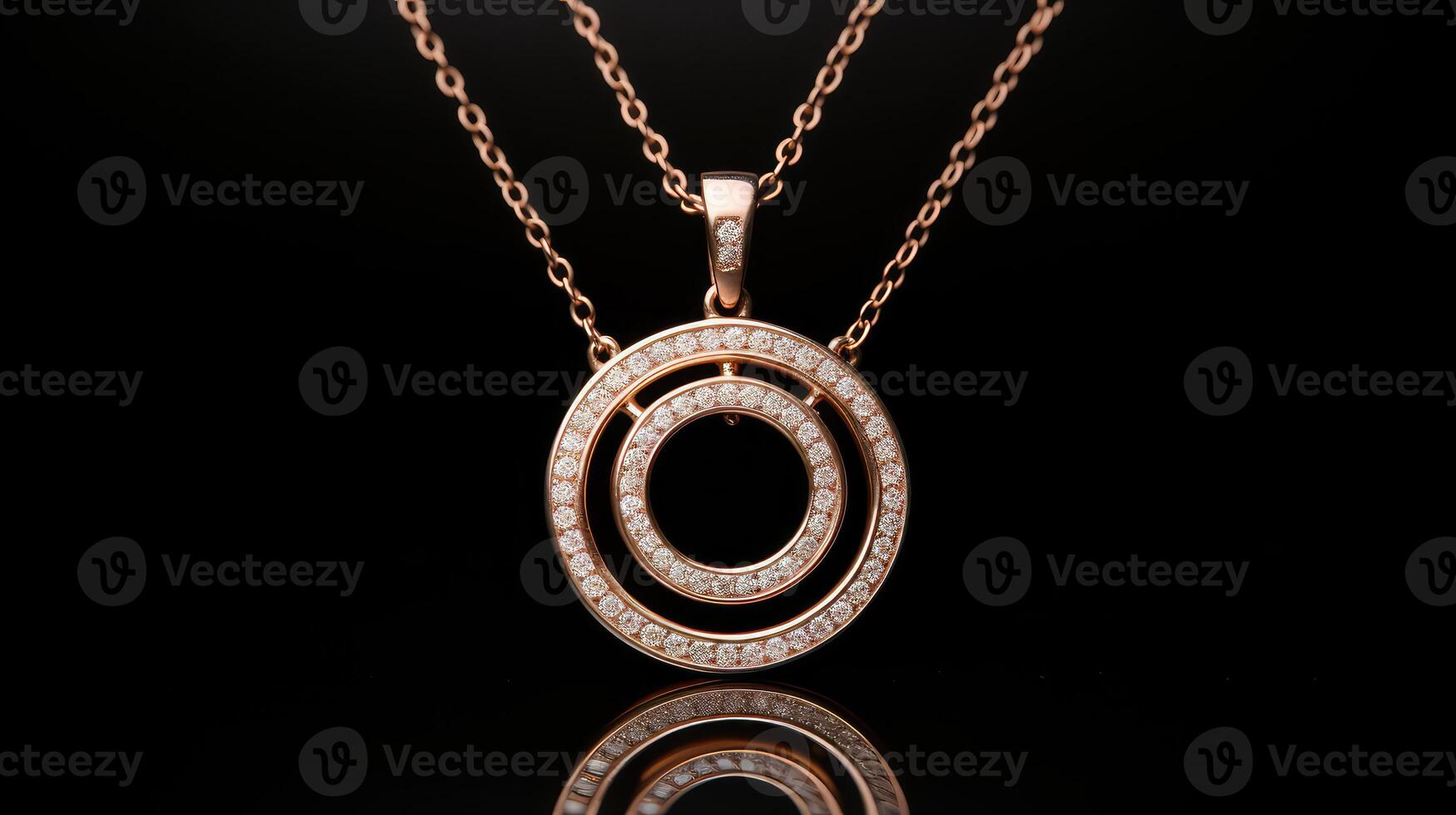 chain rose gold circle photo