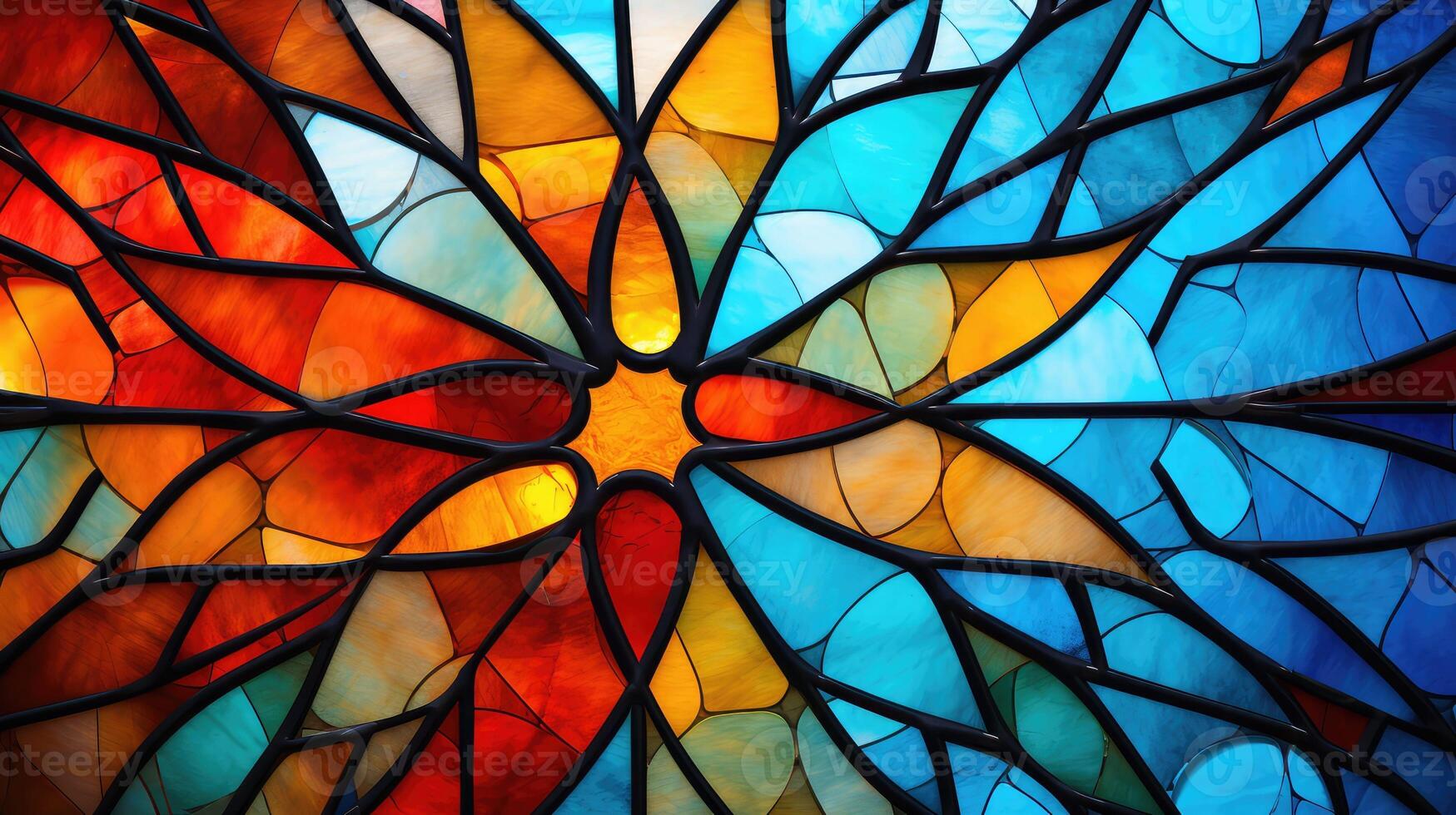 geometric stained glass texture photo