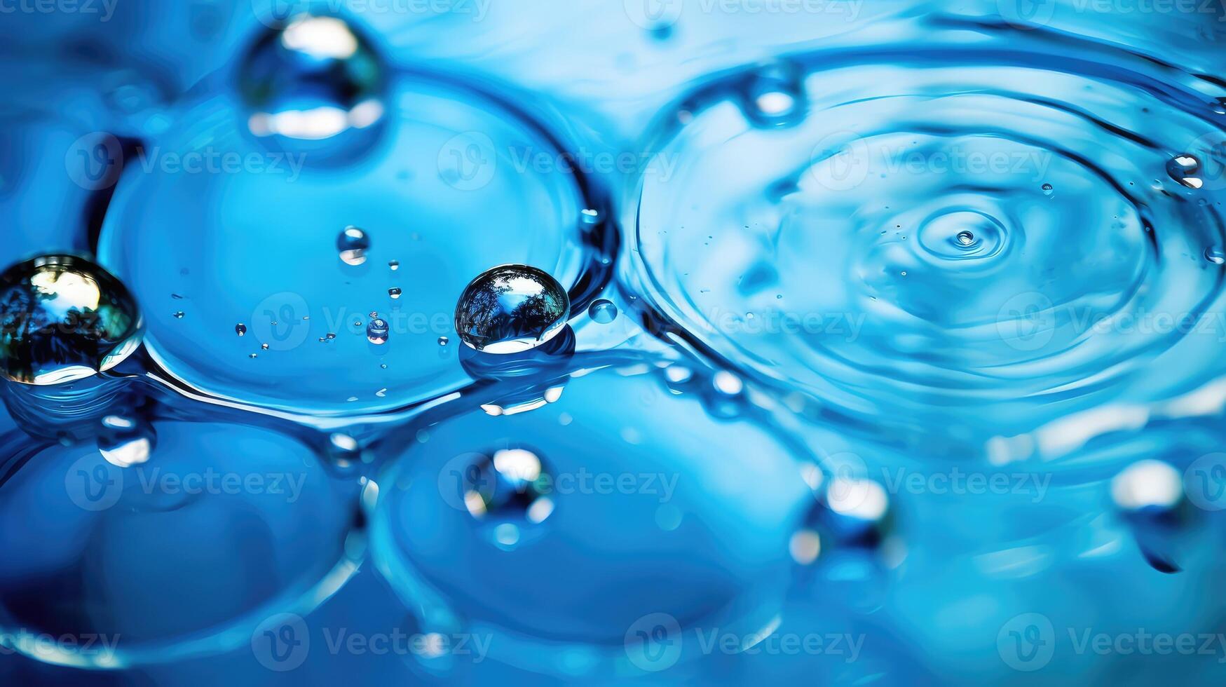 pond water drops blue photo