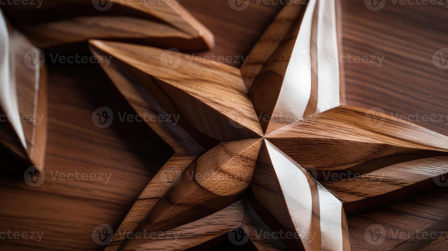 elegant wooden stars photo