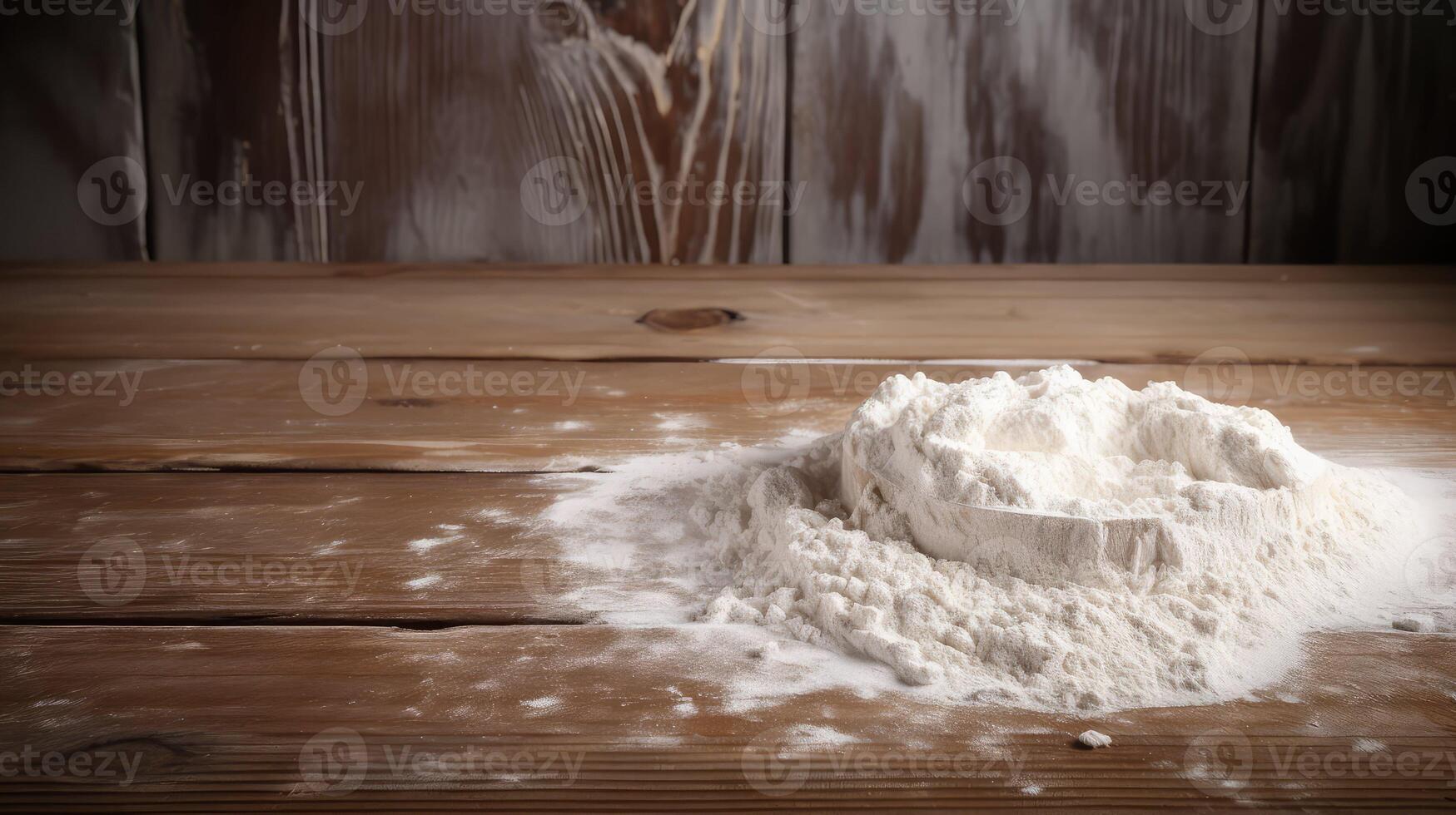 dust wood table flour photo