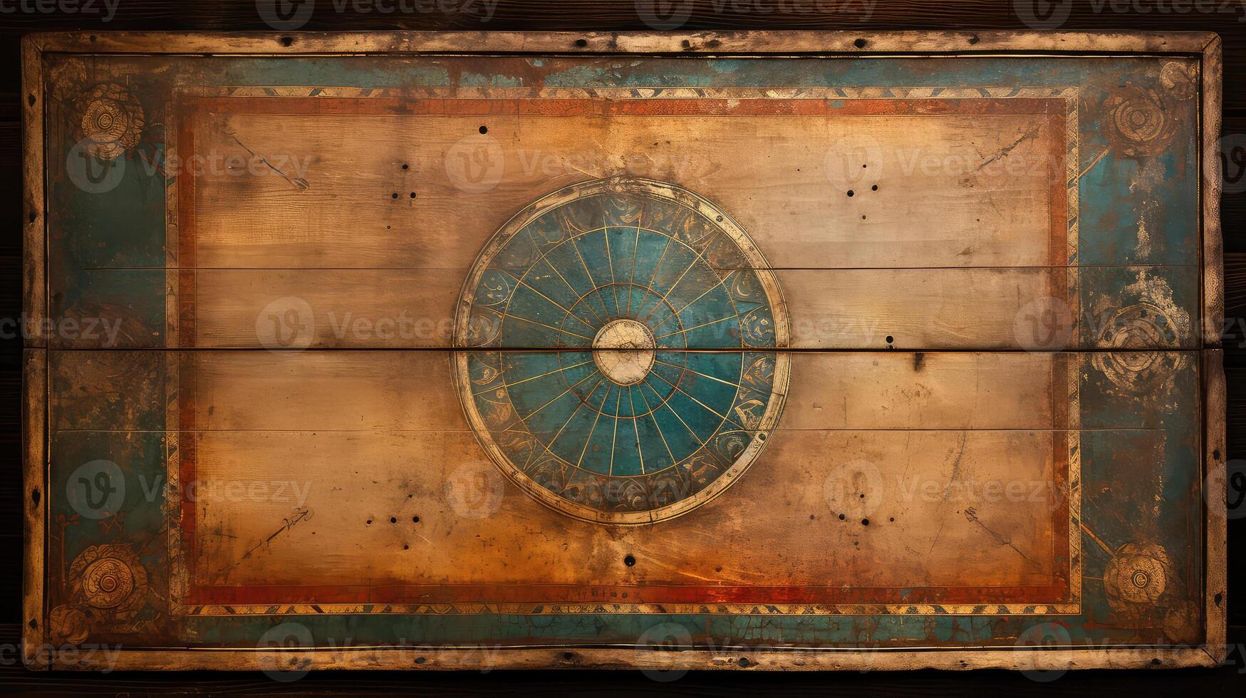 antique table board vintage top view photo