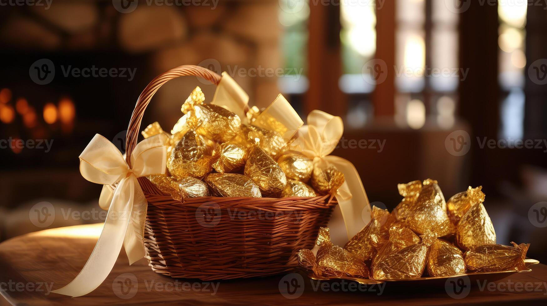 scene gold wrapped candy photo