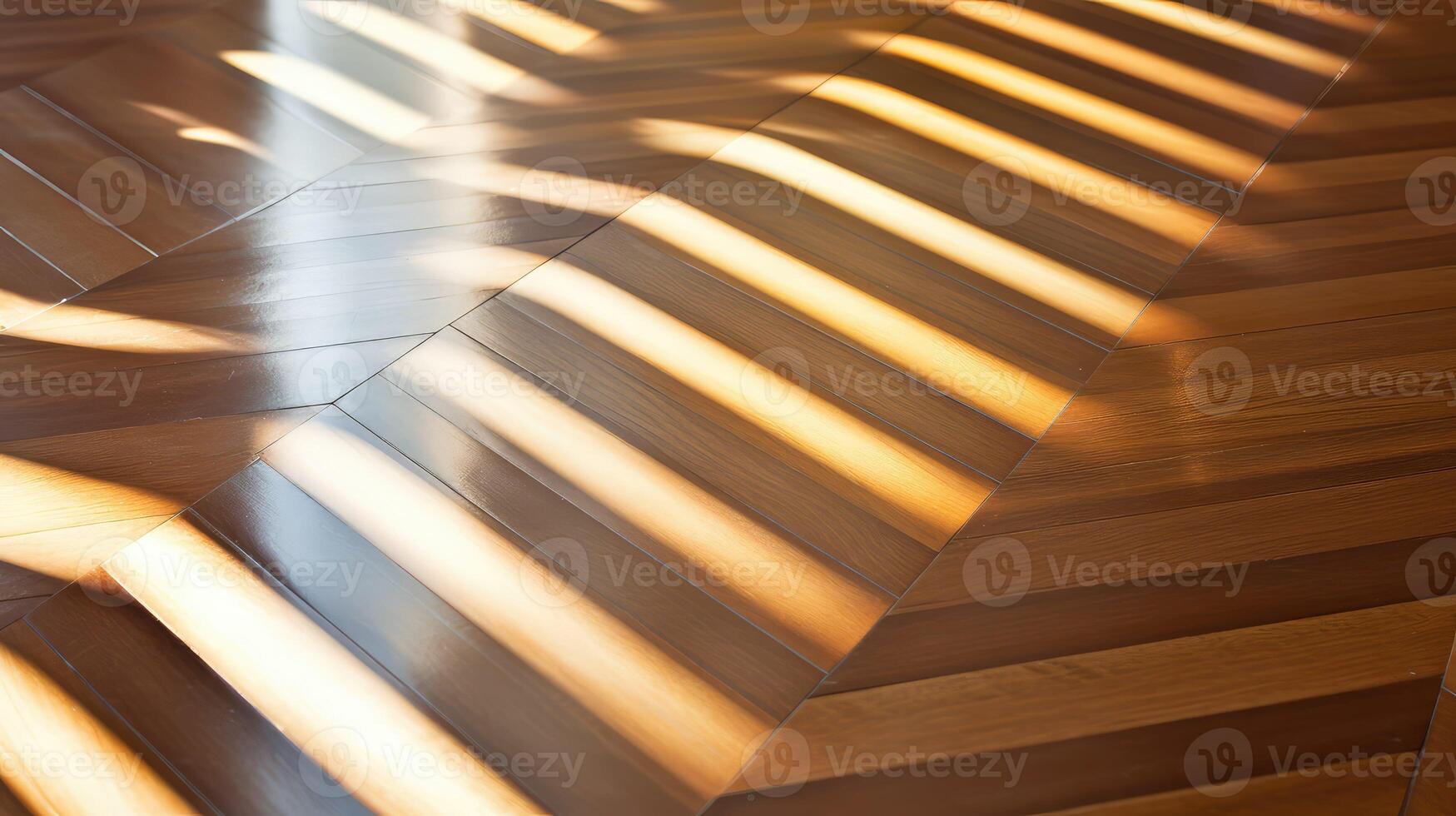 sunlit wood floor angle photo