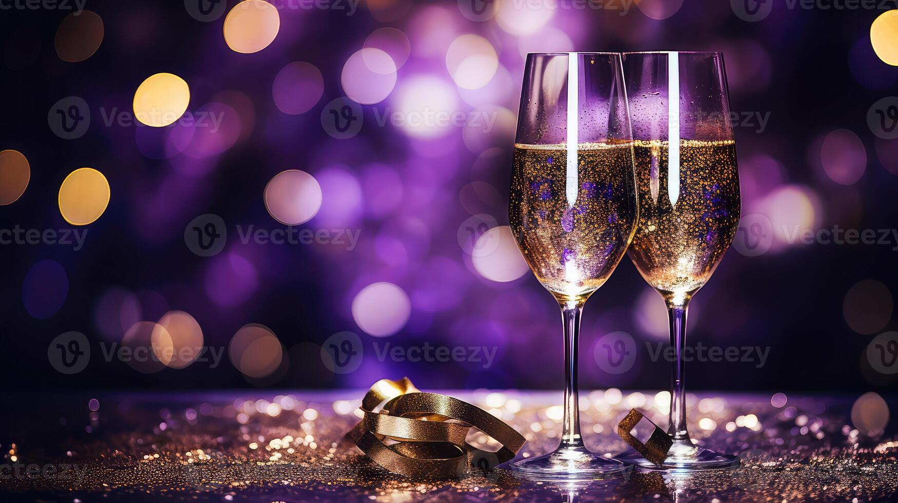 scene purple and gold glitter background photo