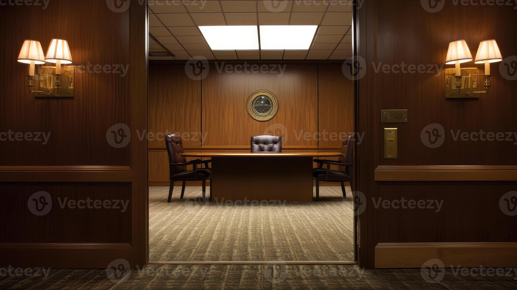 traditional closed conference room door photo
