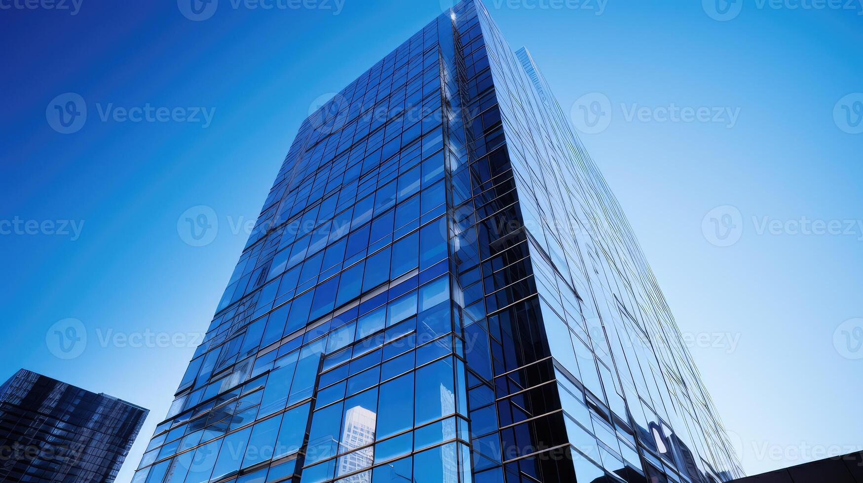 reflective blue building photo