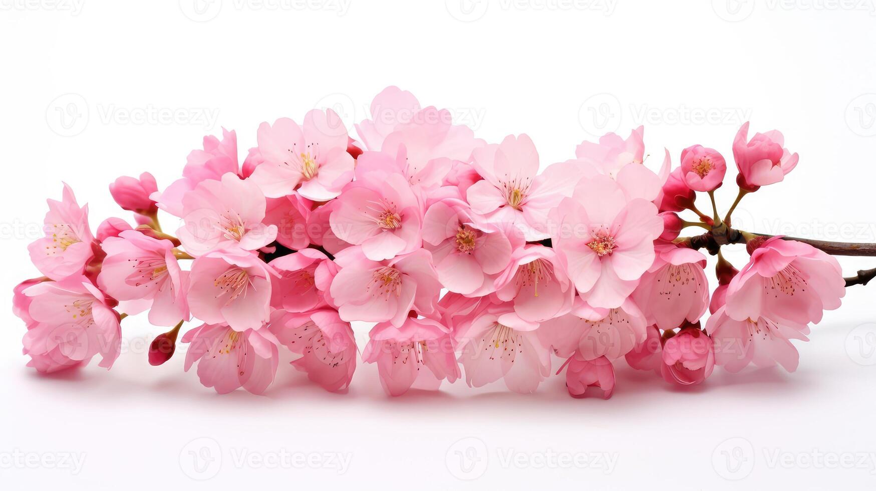bloom pink flowers isolated photo
