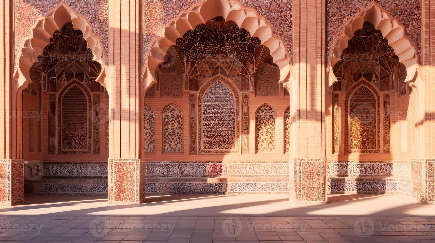 floral pink mosque photo