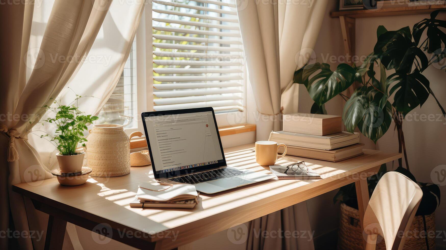 nook blogger office reeds foliage photo