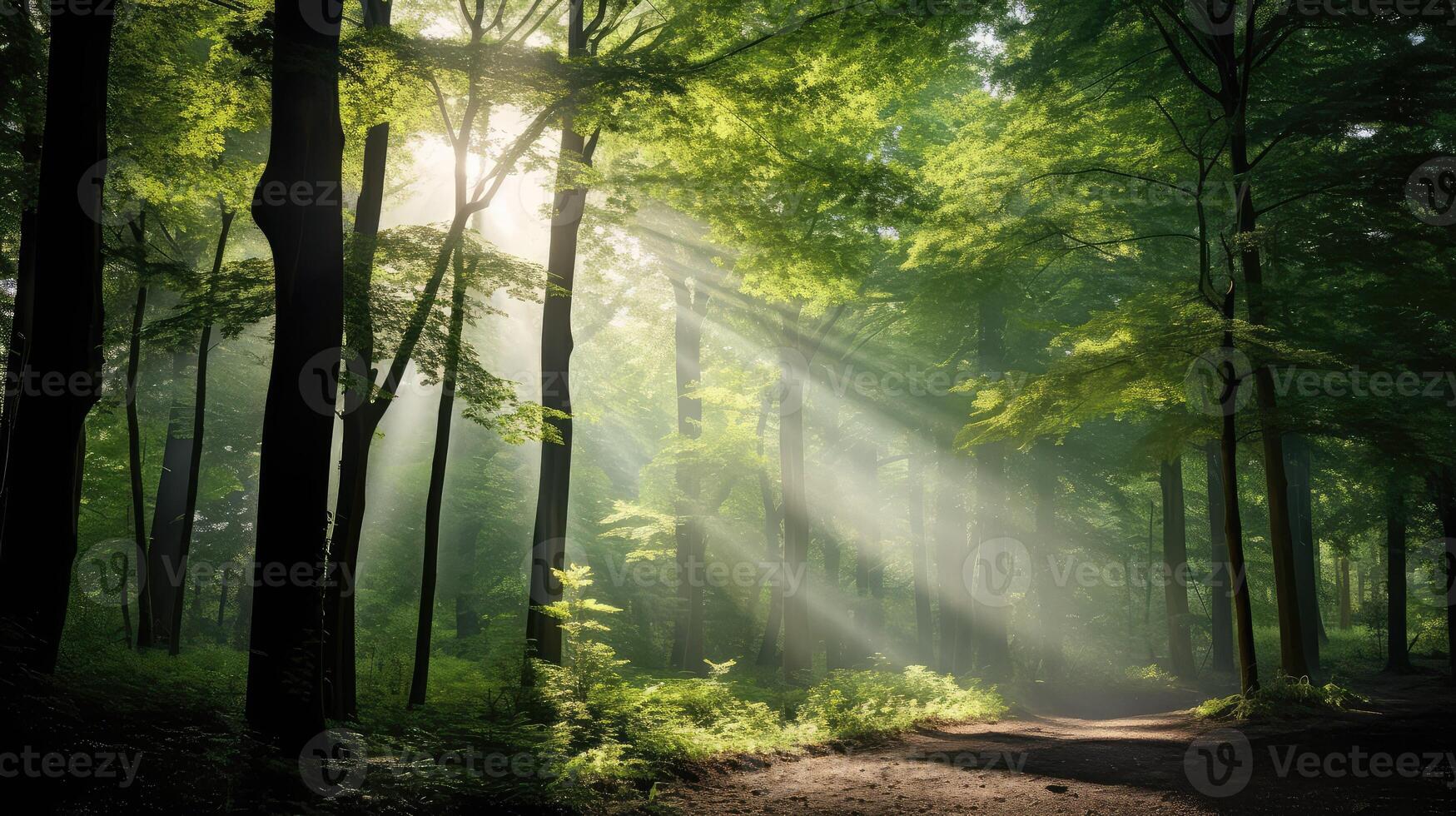 serene sun rays transparent photo