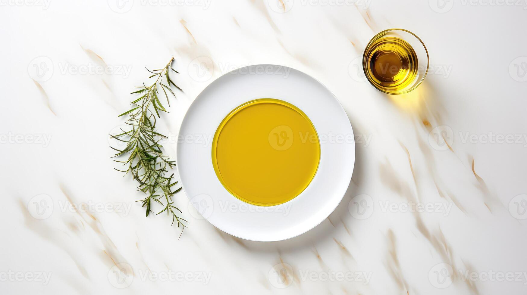 elegance olive oil top view photo