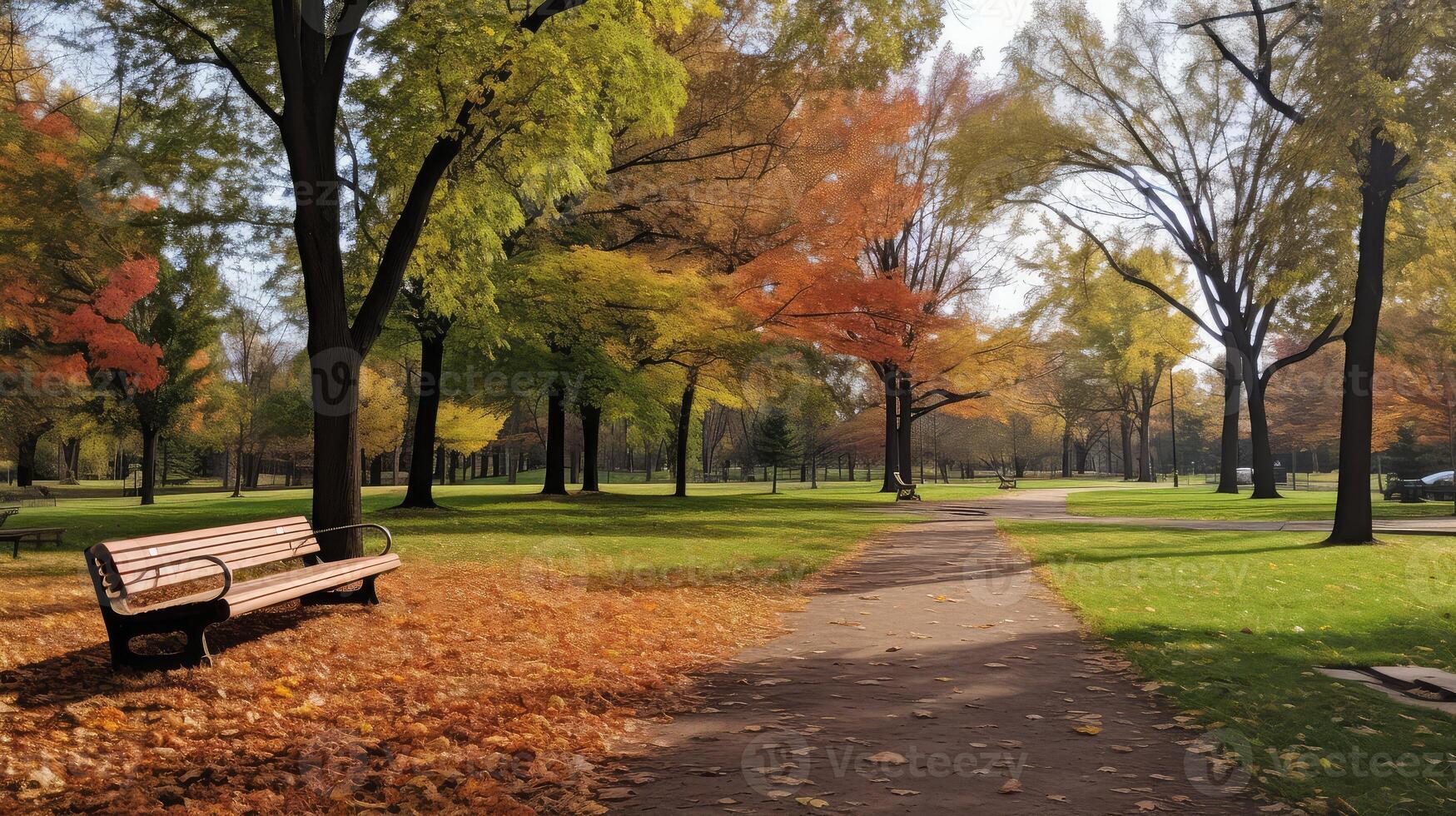 red grass and trees photo