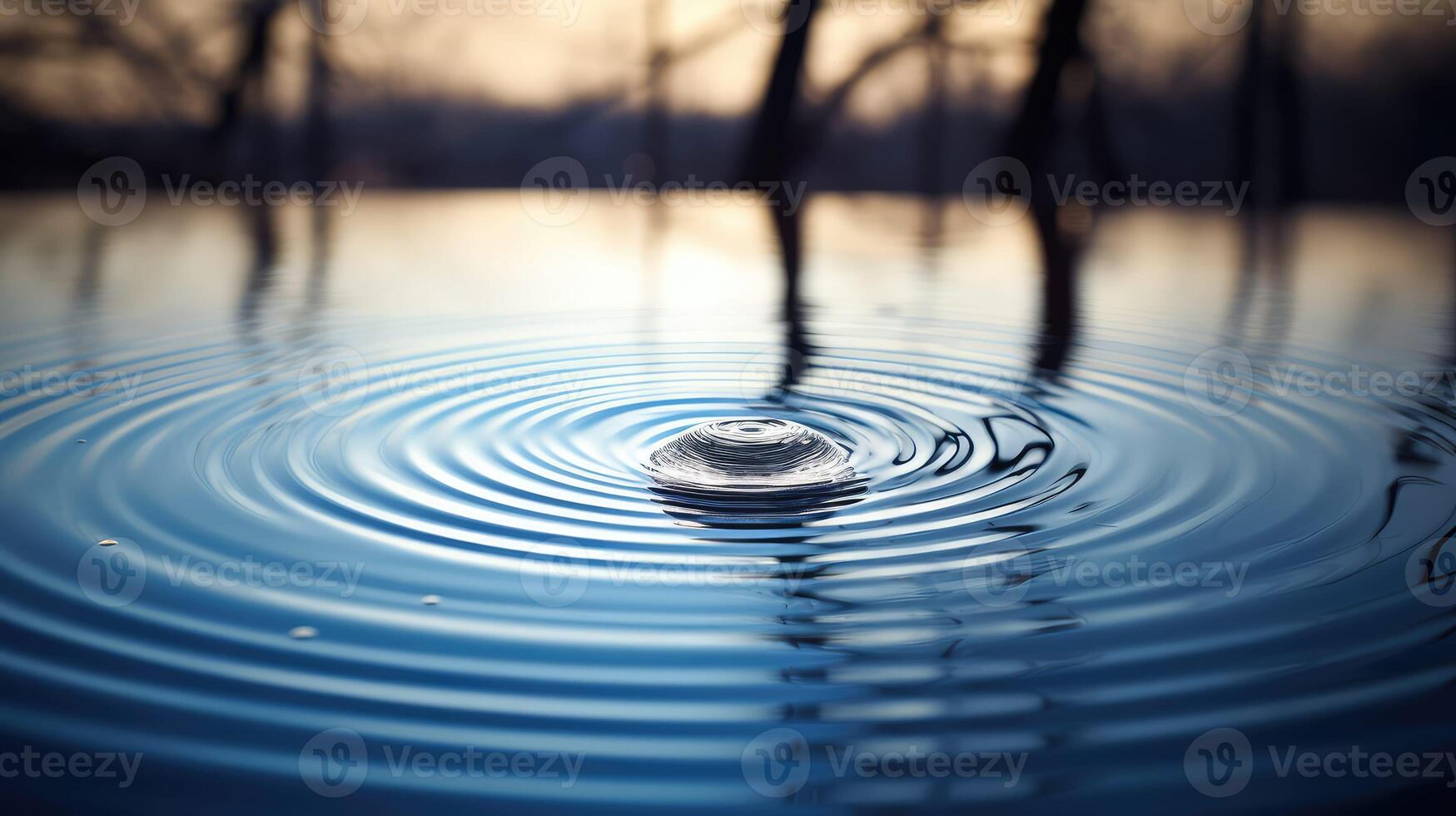 tranquil drop in water photo