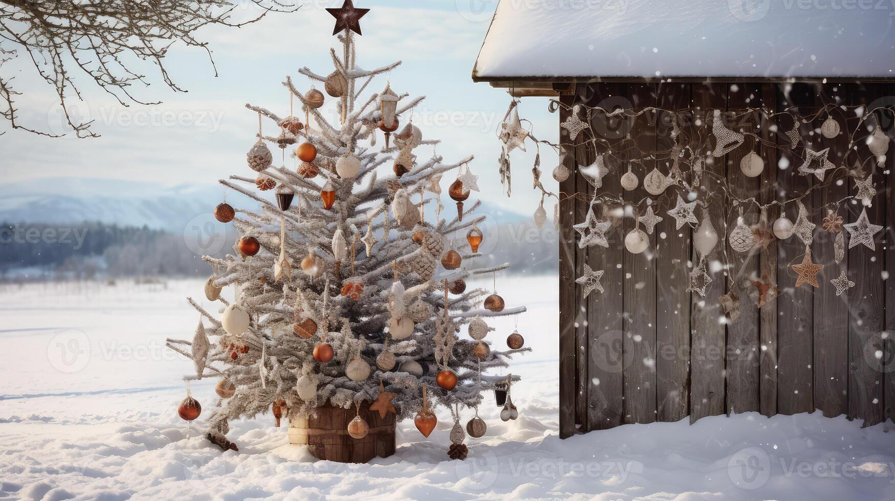 handmade ornament on tree photo