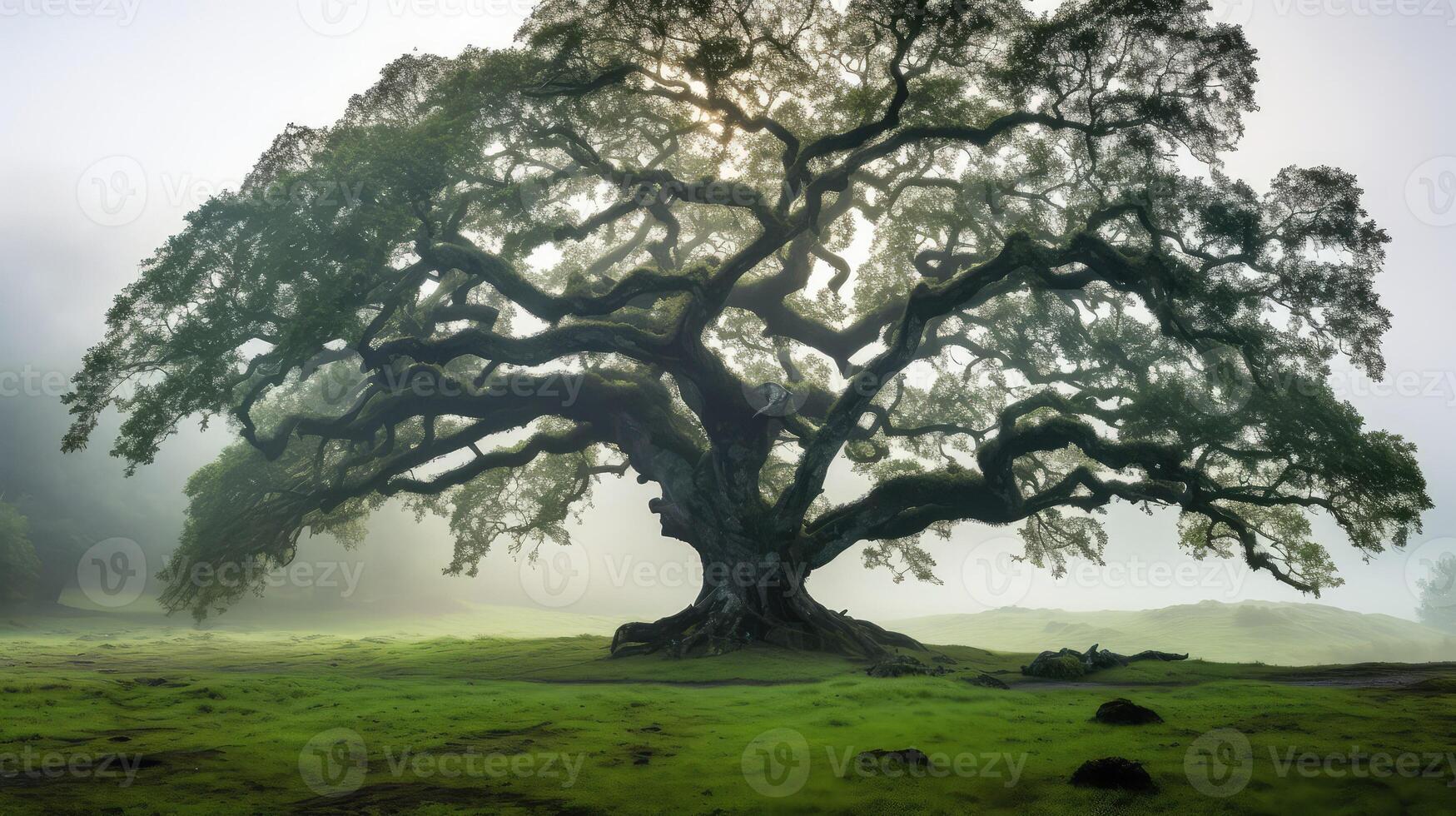 meadow tree old photo