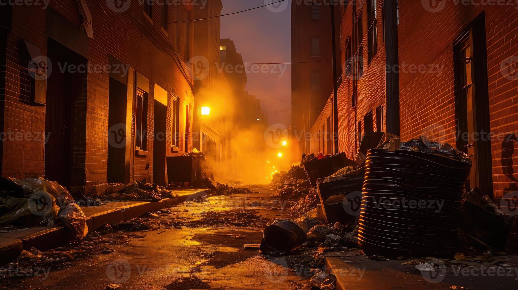 blaze garbage can fire photo