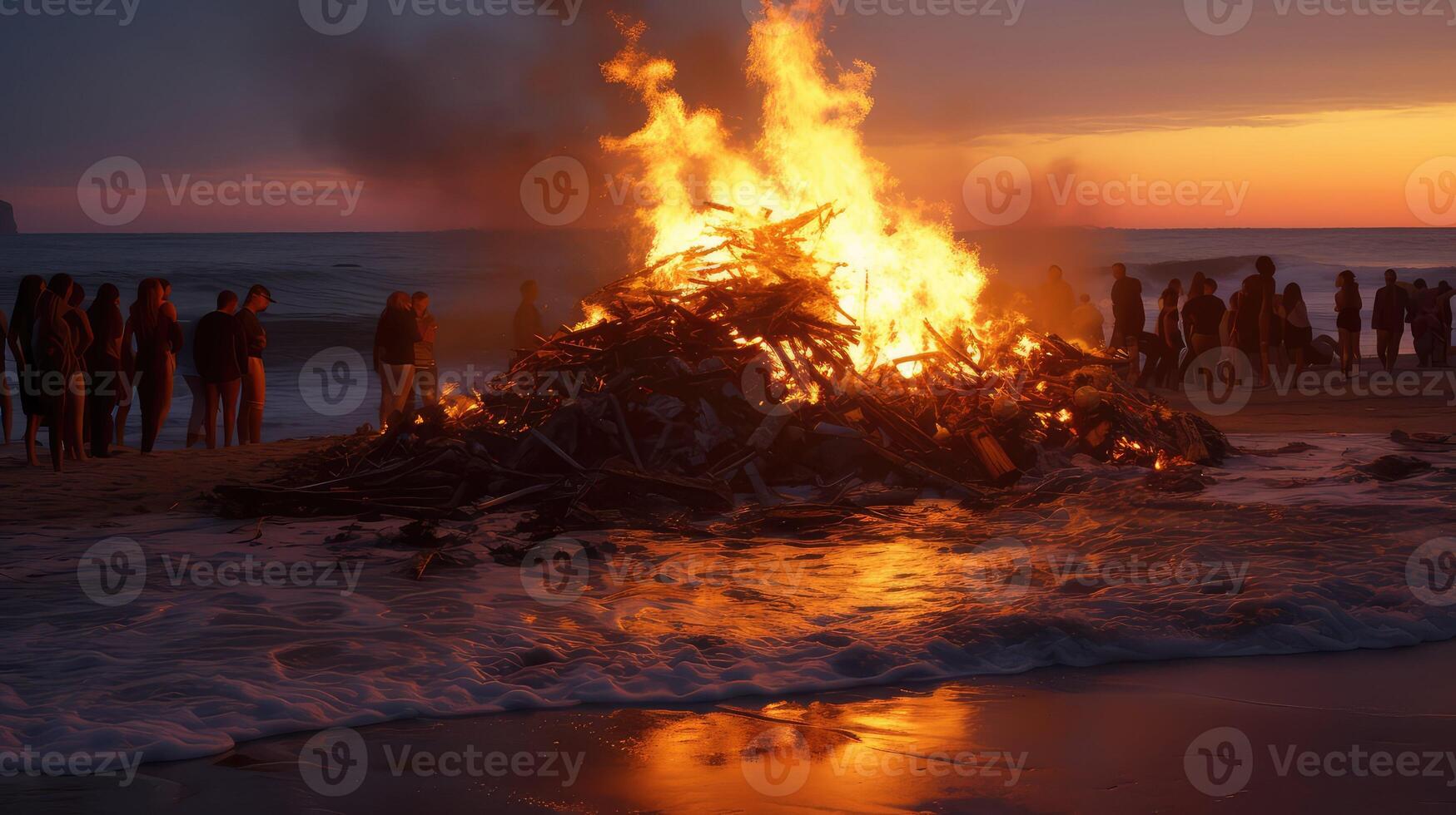 blaze trash fire photo
