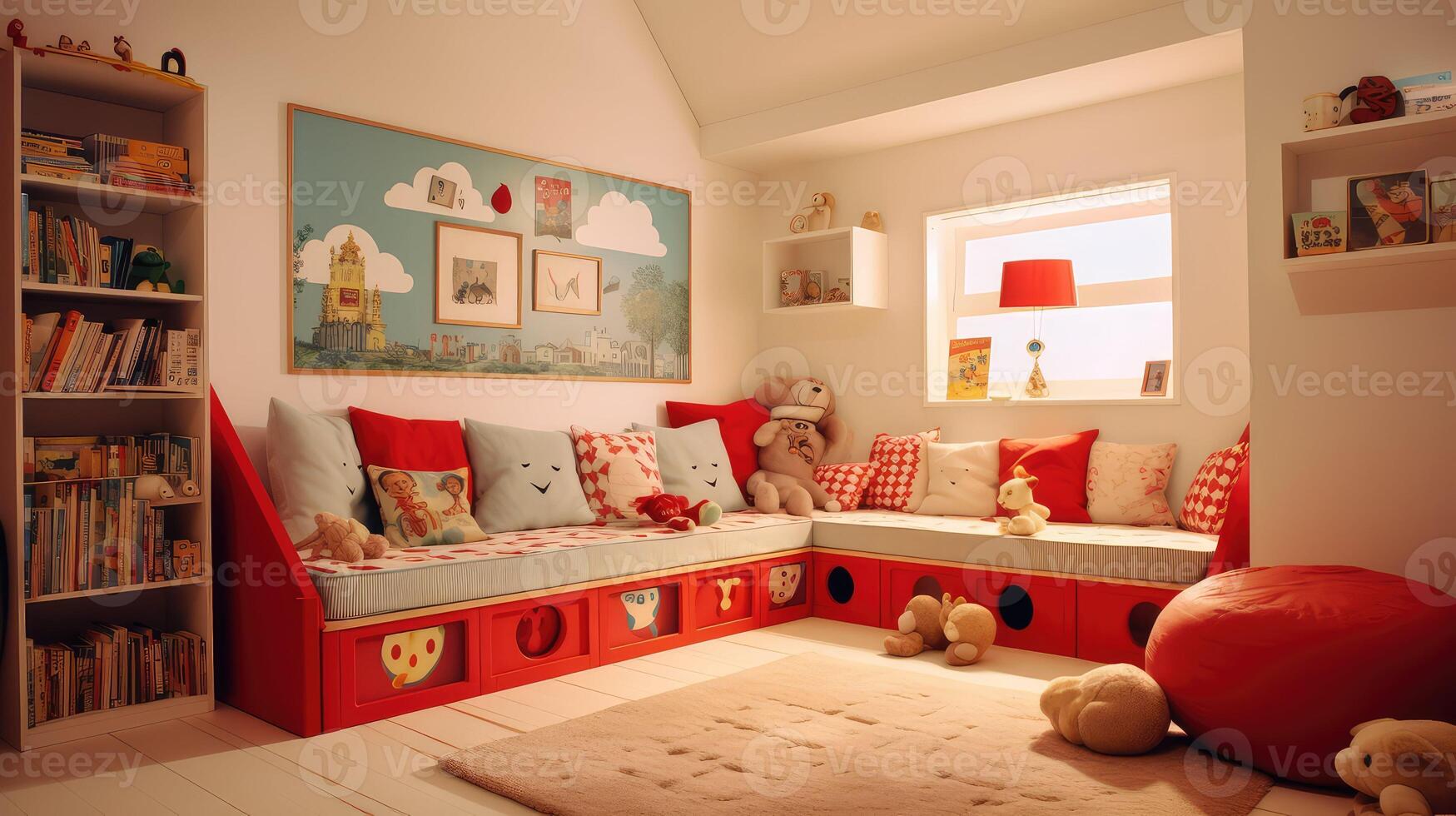 nook red bow corner photo