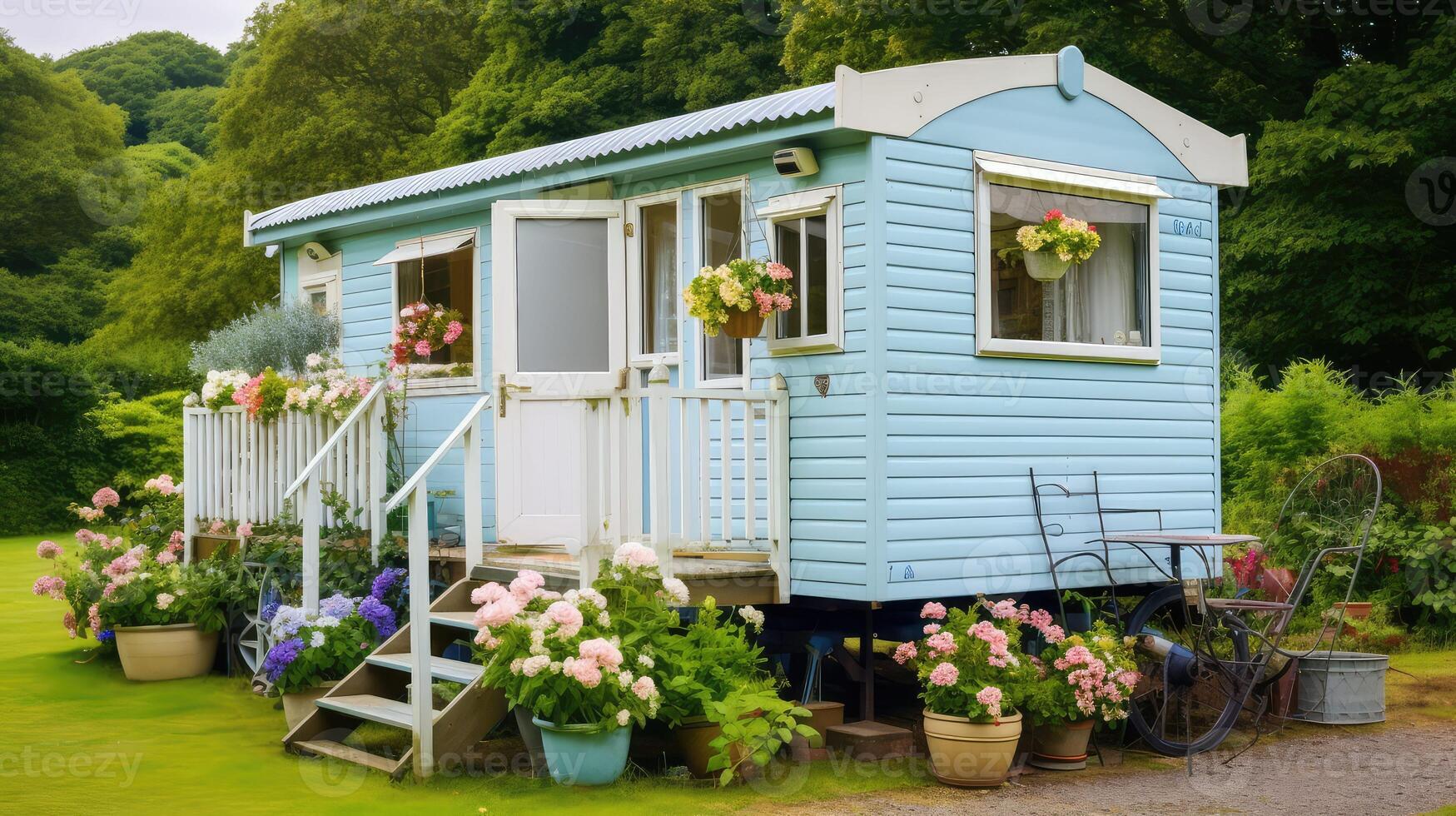 quaint trailer house photo