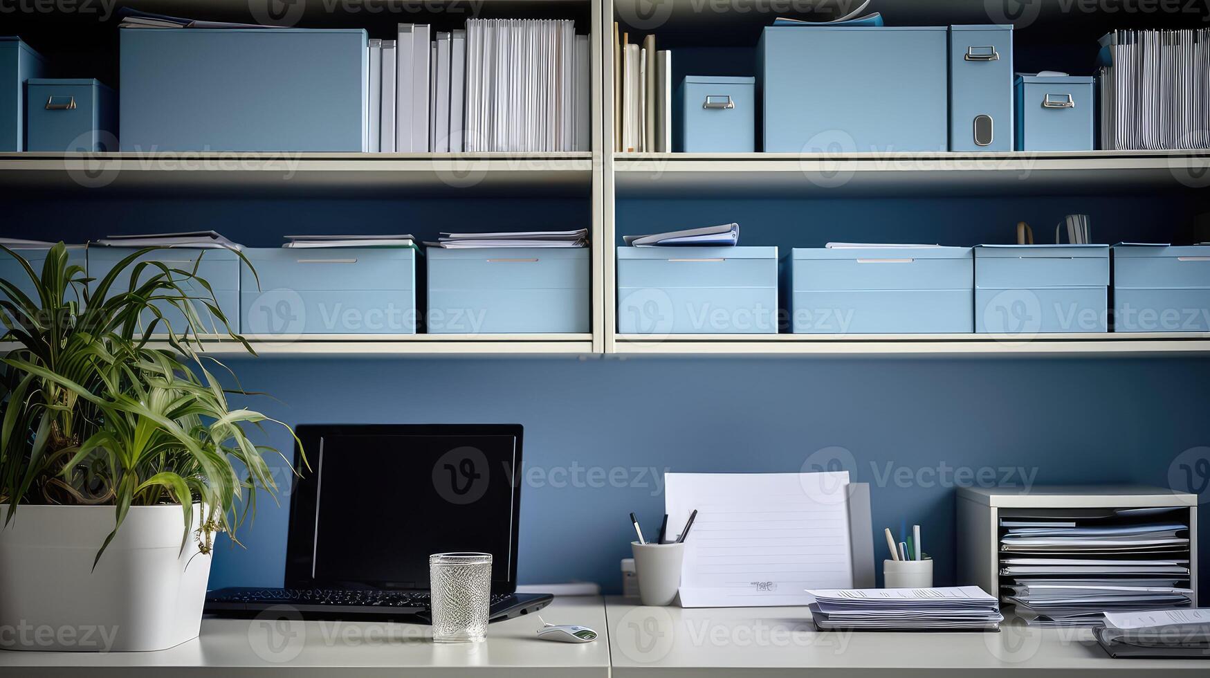 modern binders desk photo