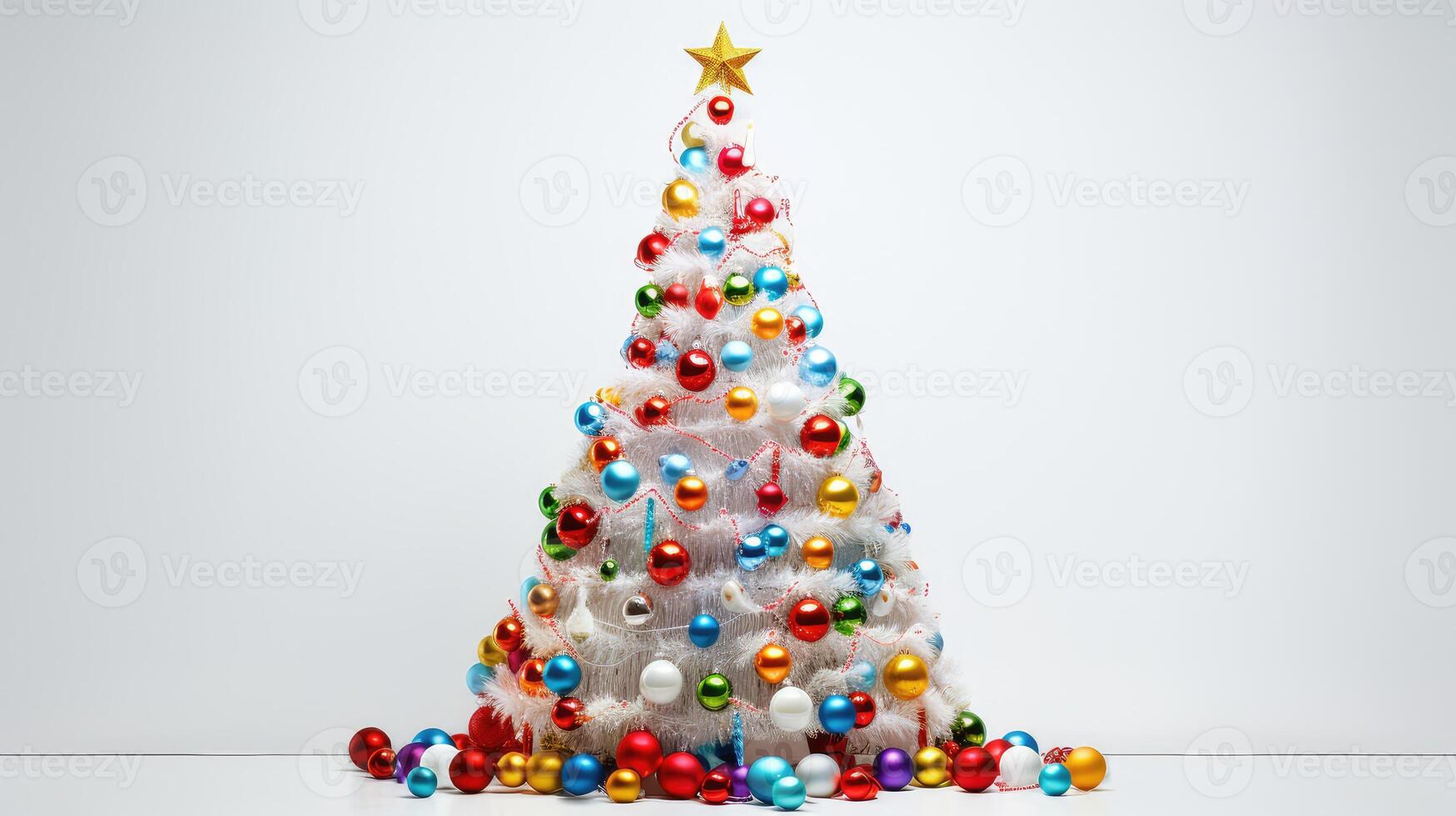creativity christmas tree on white photo