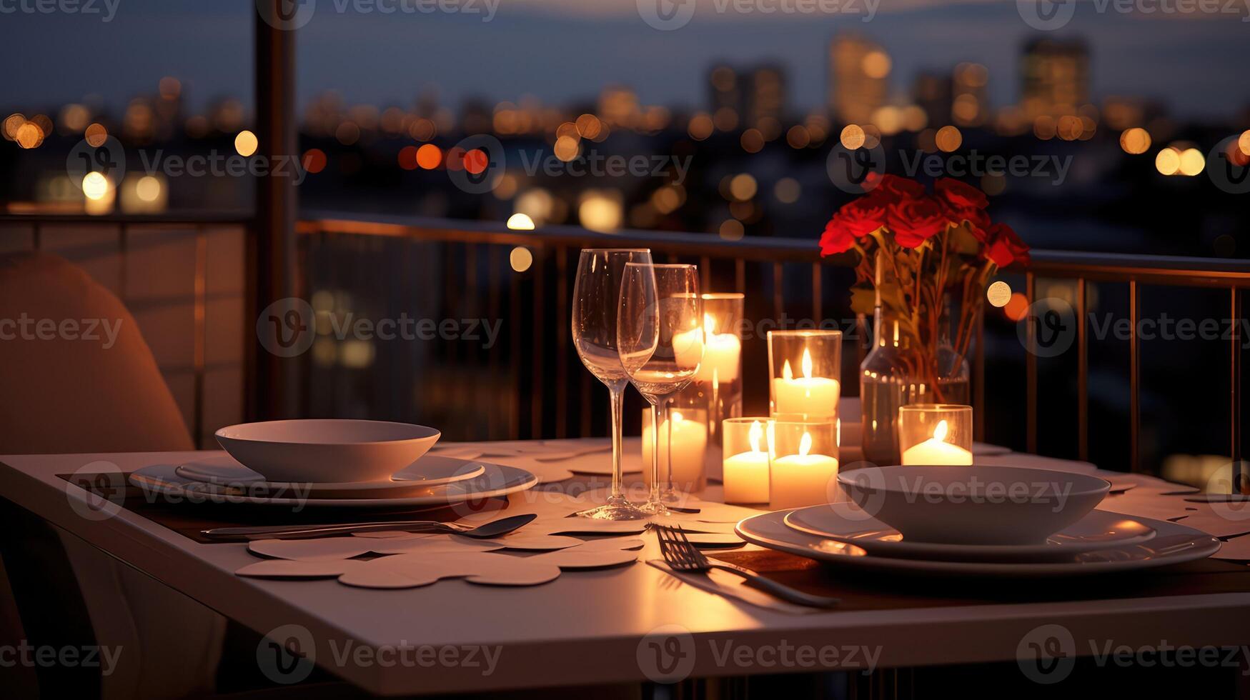 evening white bokeh light photo