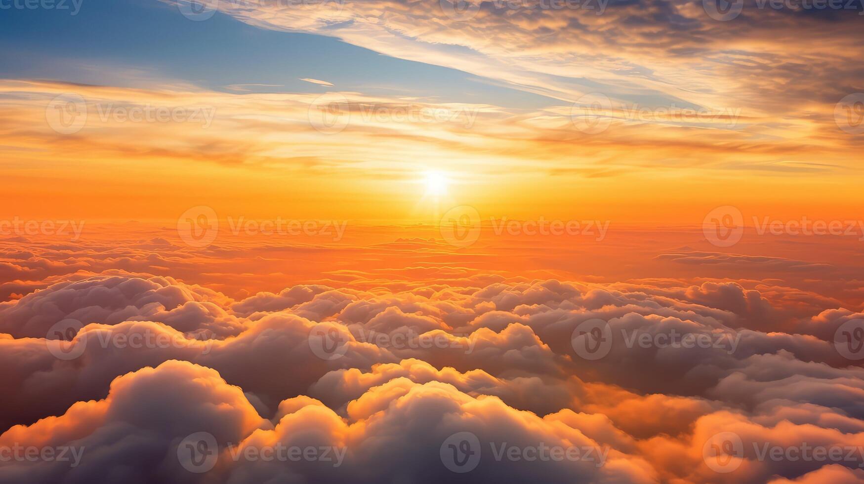 glow above clouds sun photo