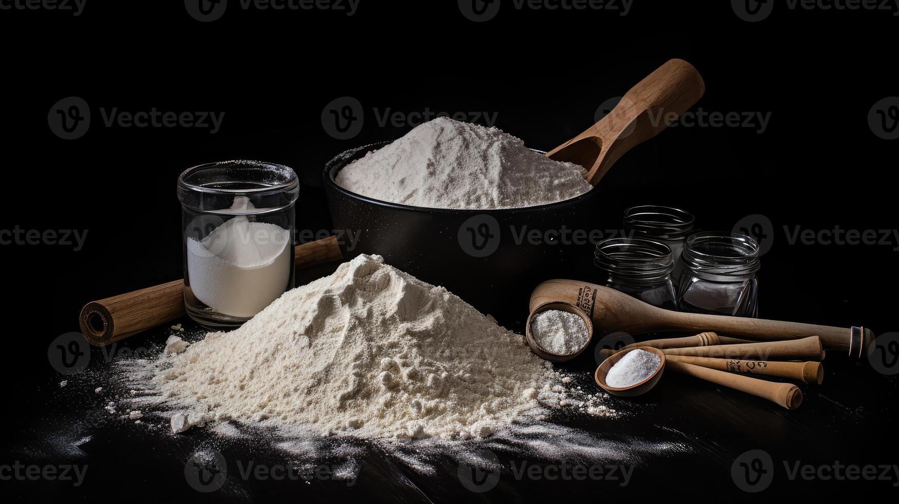 baking flour black photo