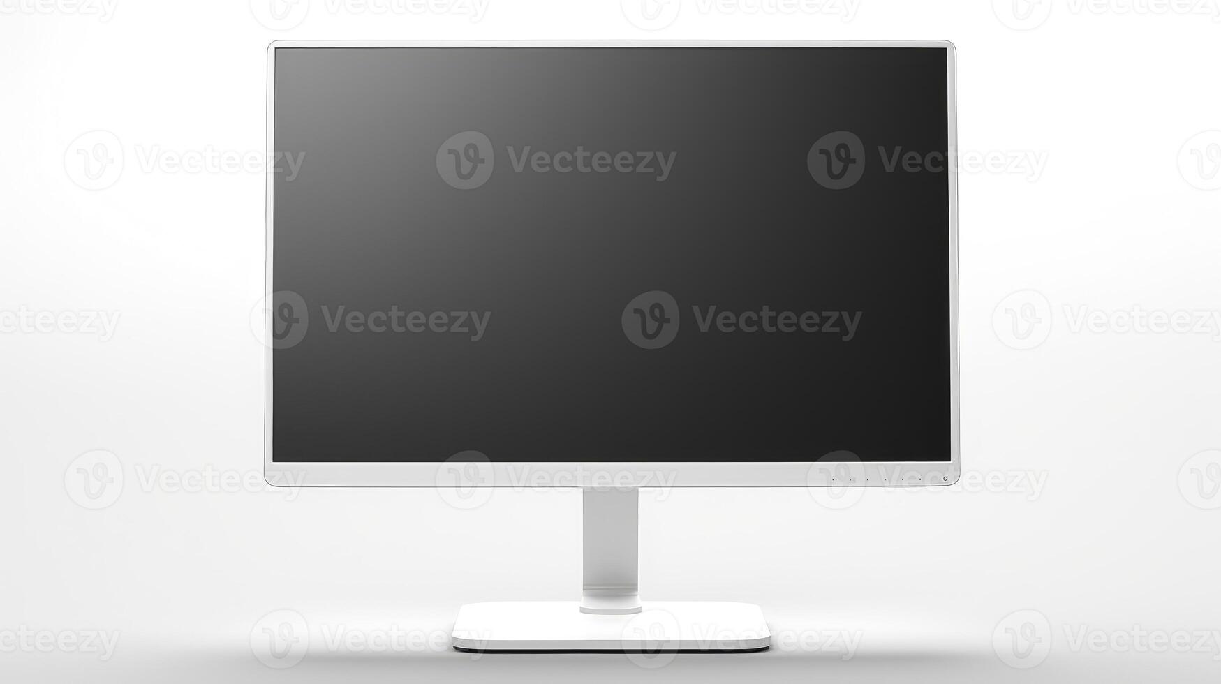 screen computer monitor white background photo
