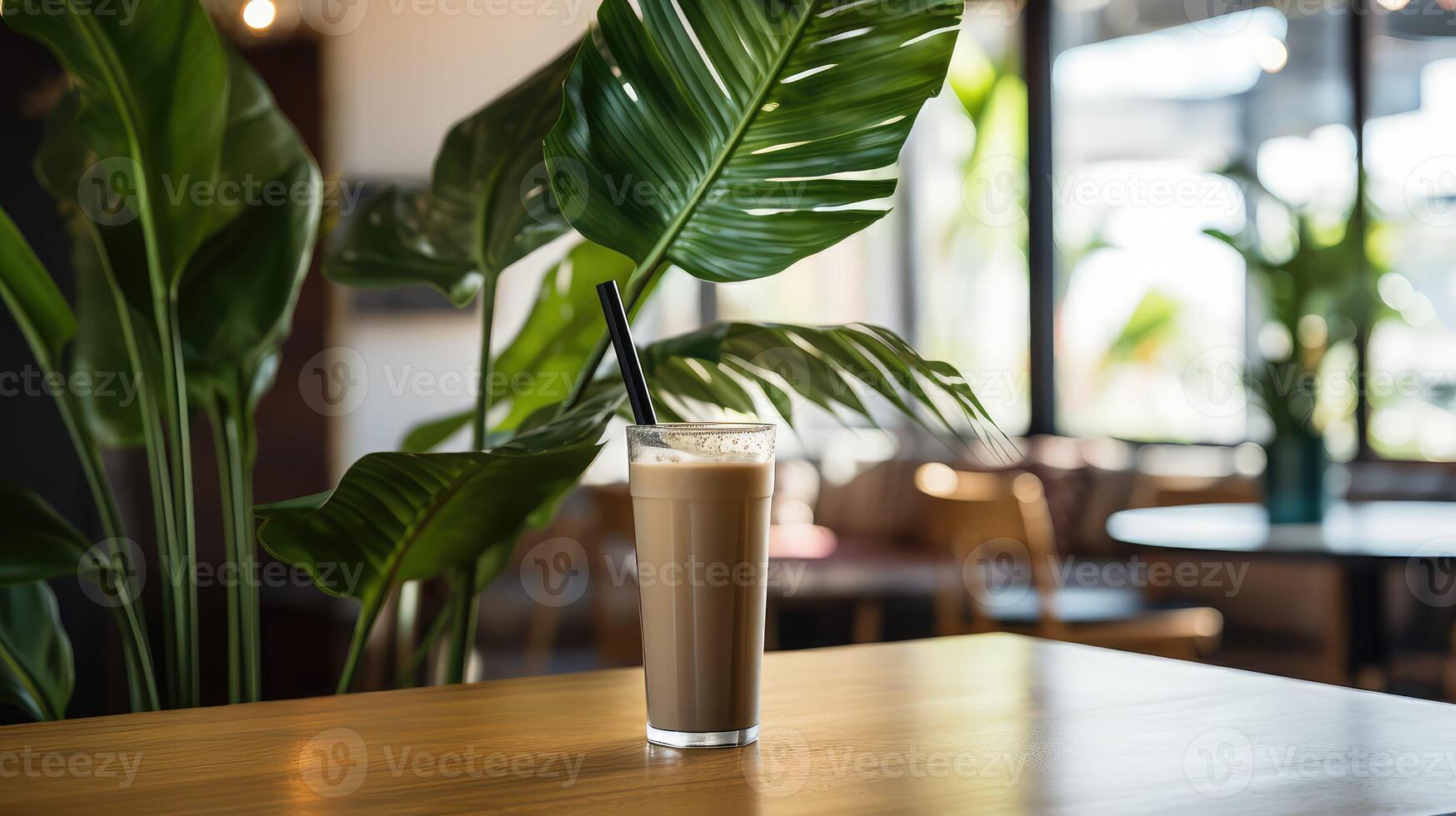 oasis coffee palm leaf photo