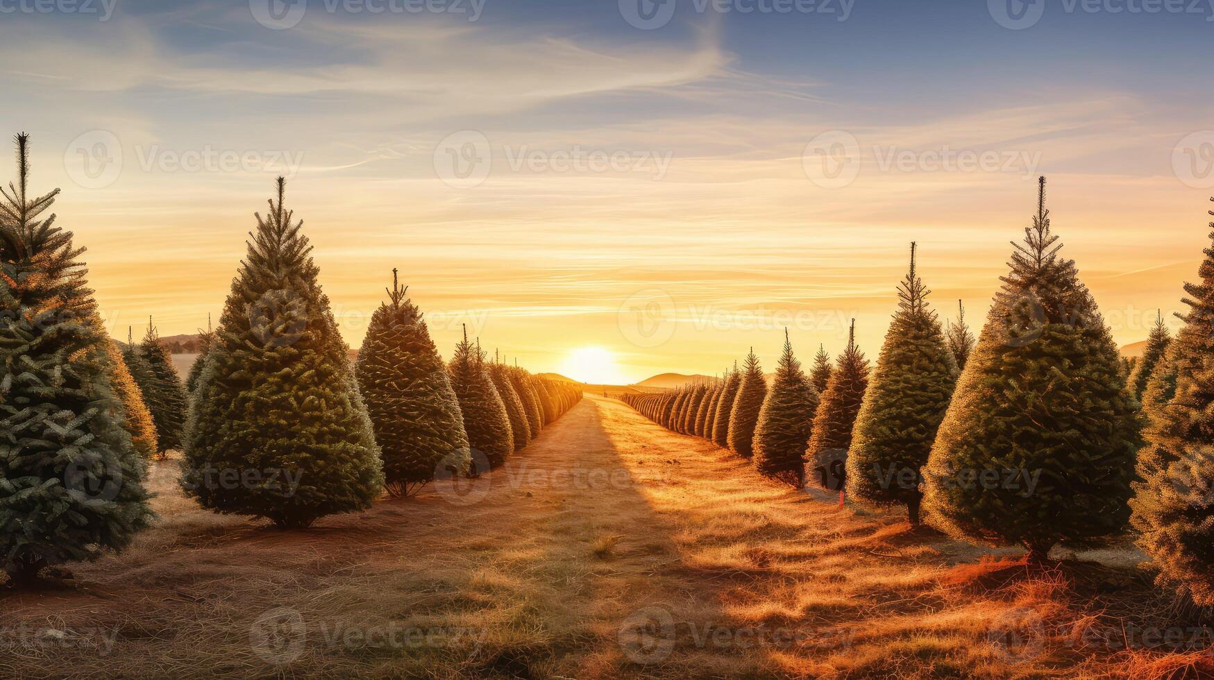 holiday christmas tree line photo