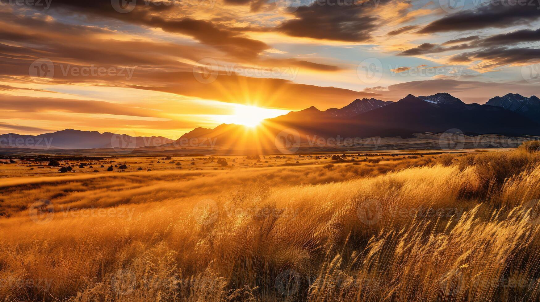 peaks golden sky photo