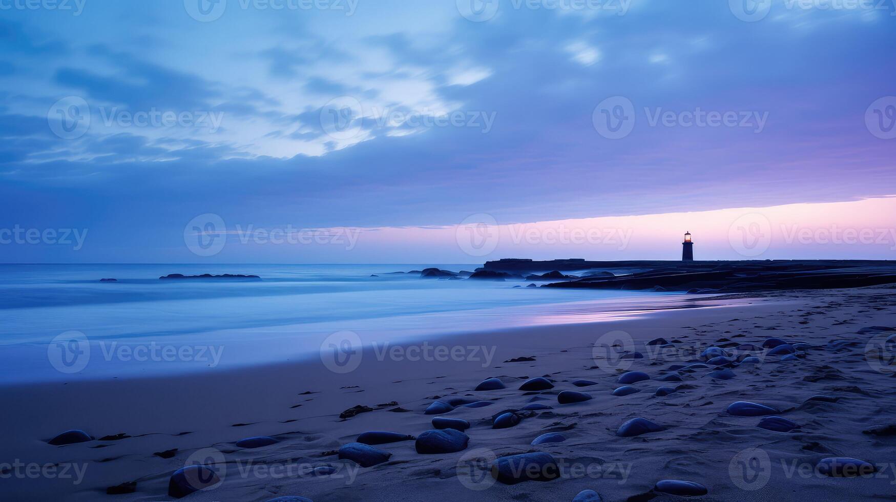 coastal blue hour sky photo