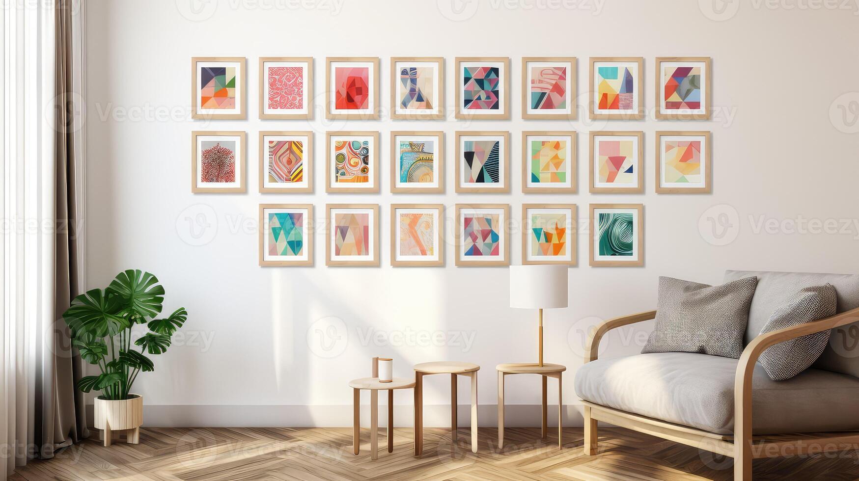 wall light wood frame photo