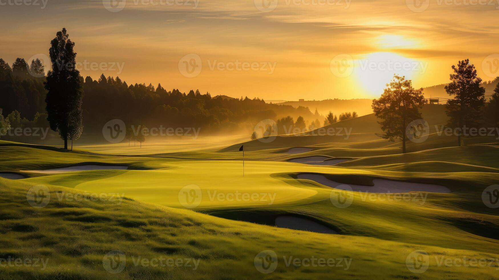 serenity golf course green photo