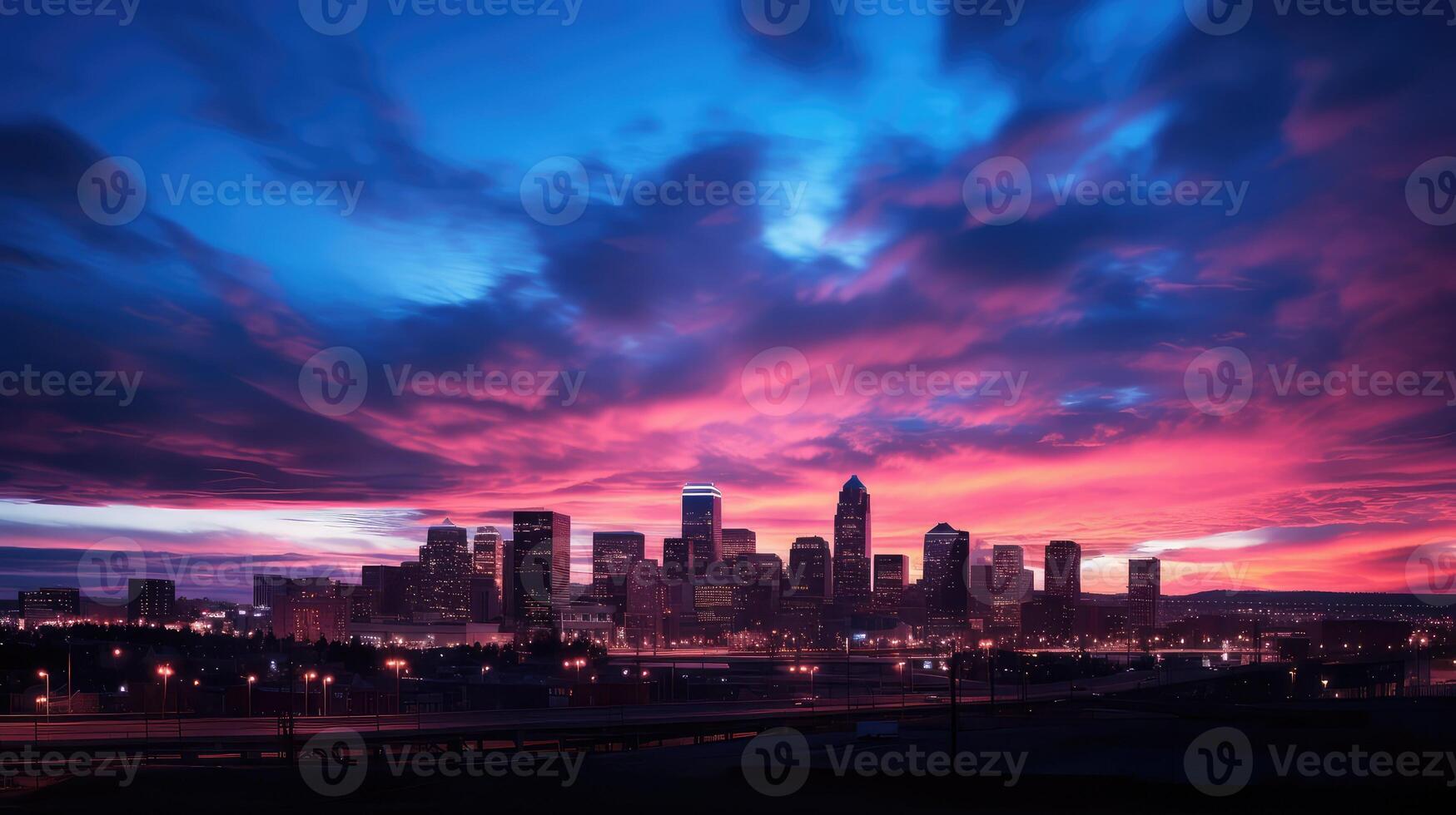 silhouette blue cloudy background photo