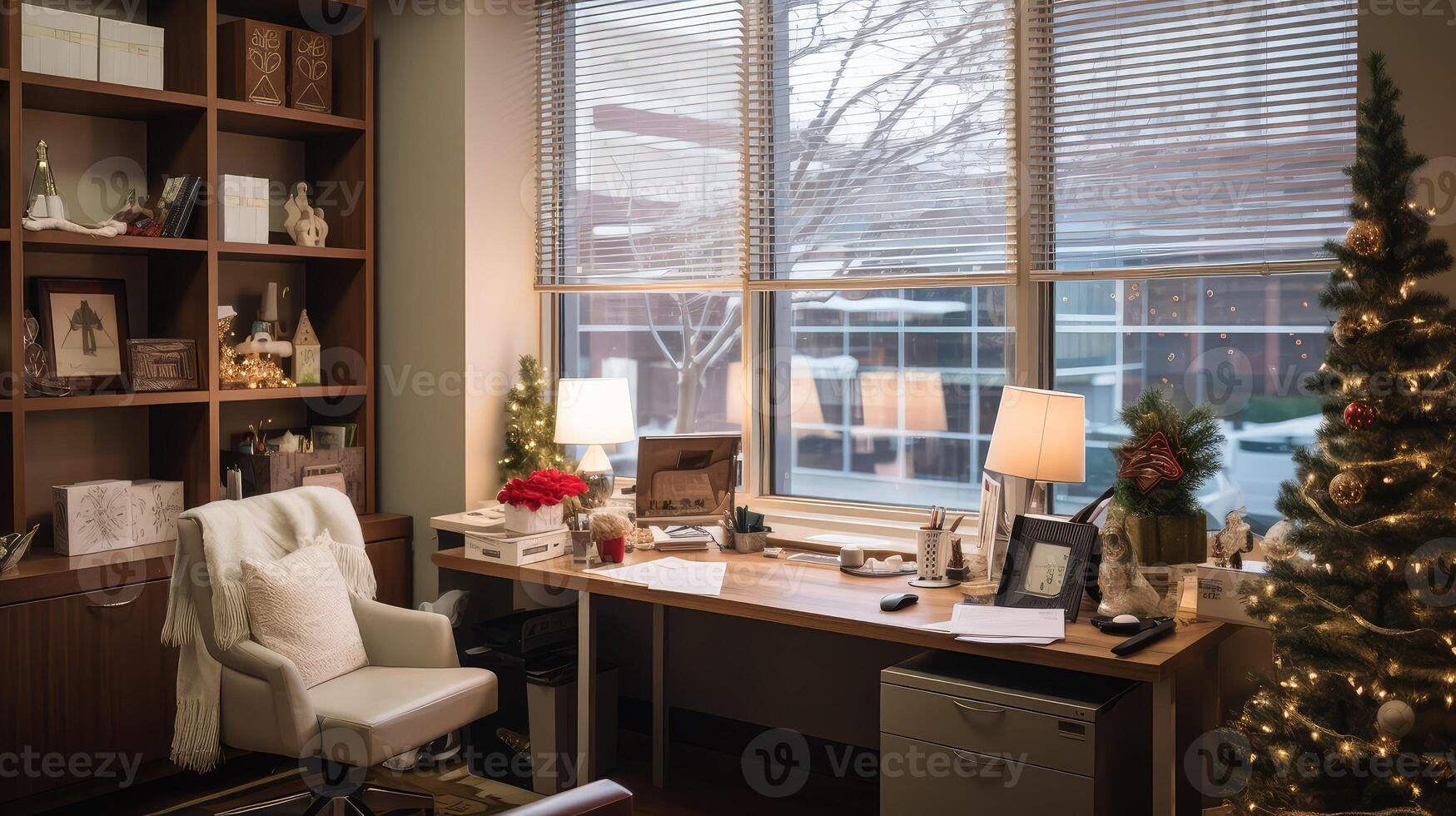 lights holiday office photo