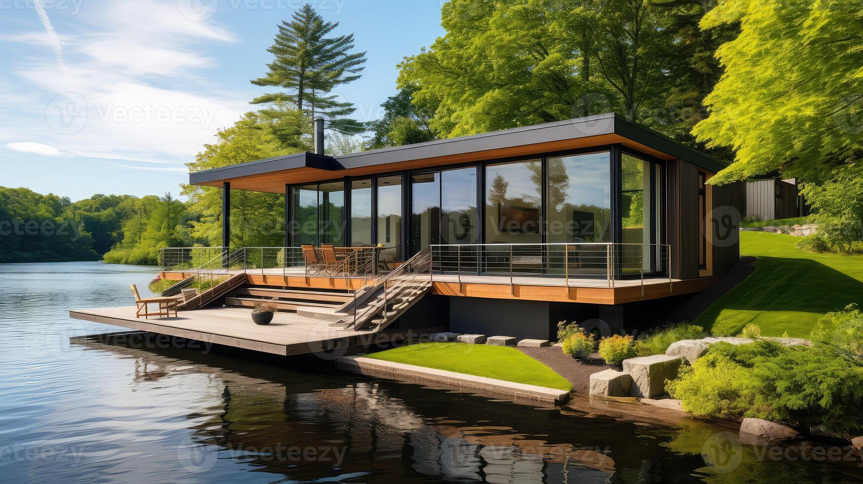 lakefront vermont house photo