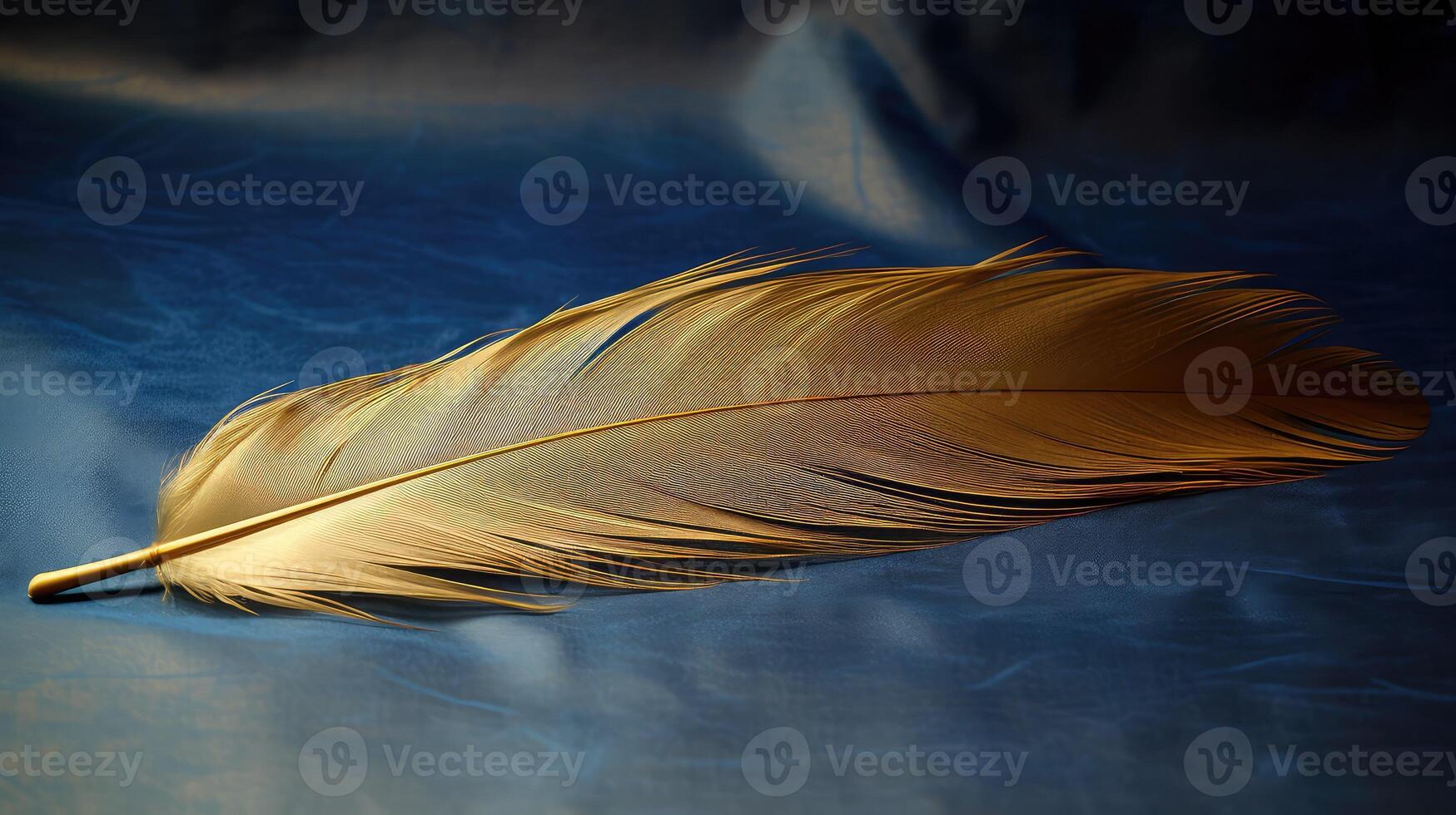 texture gold and blue feather photo