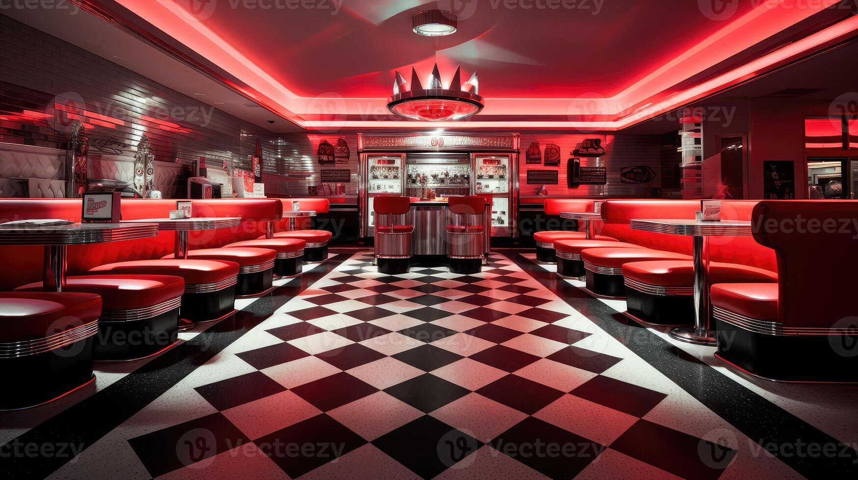 195s black and white checker floor photo